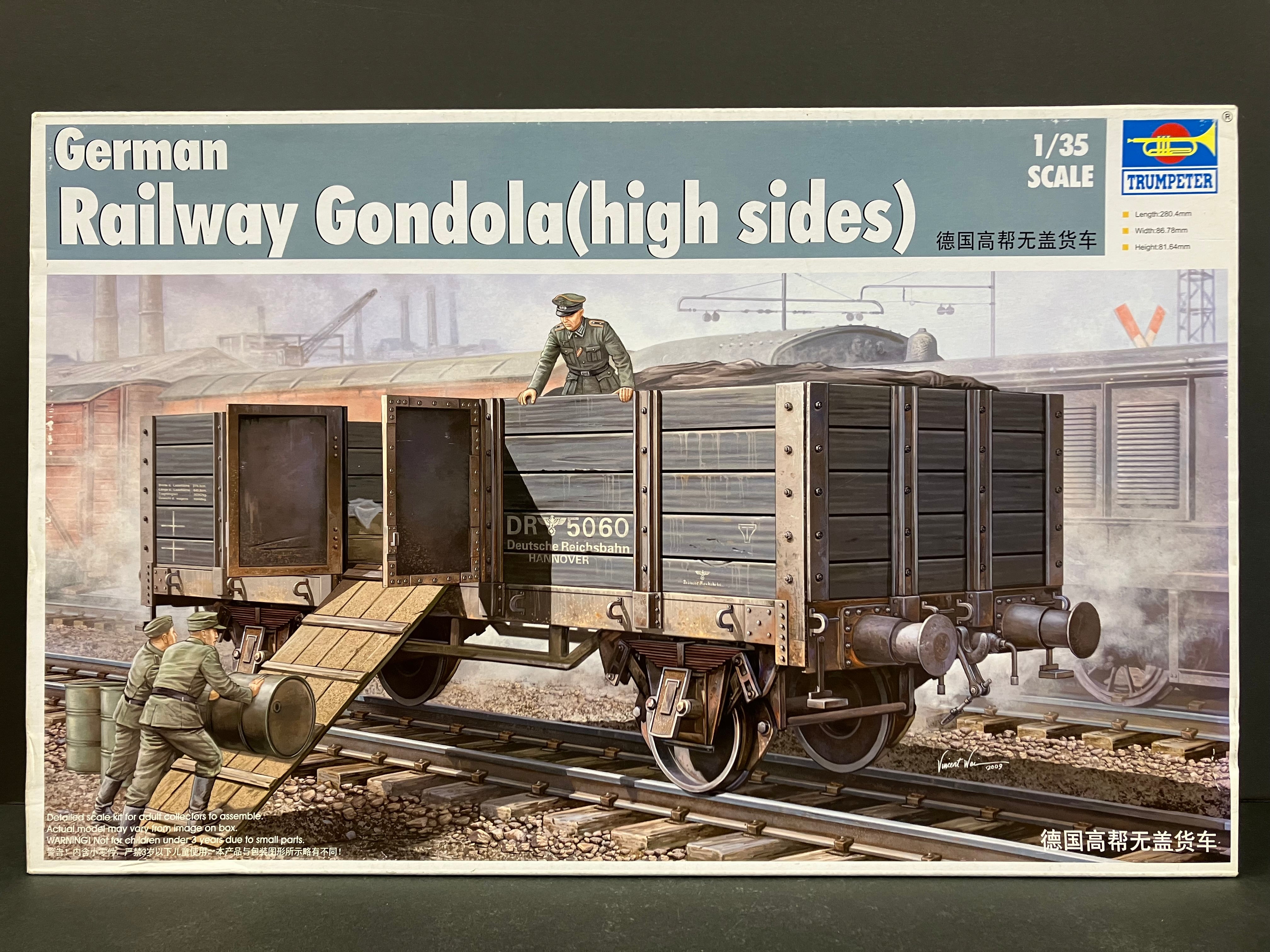 Armor Series No. 01517 1/35 Scale German Railway Gondola (High Sides)