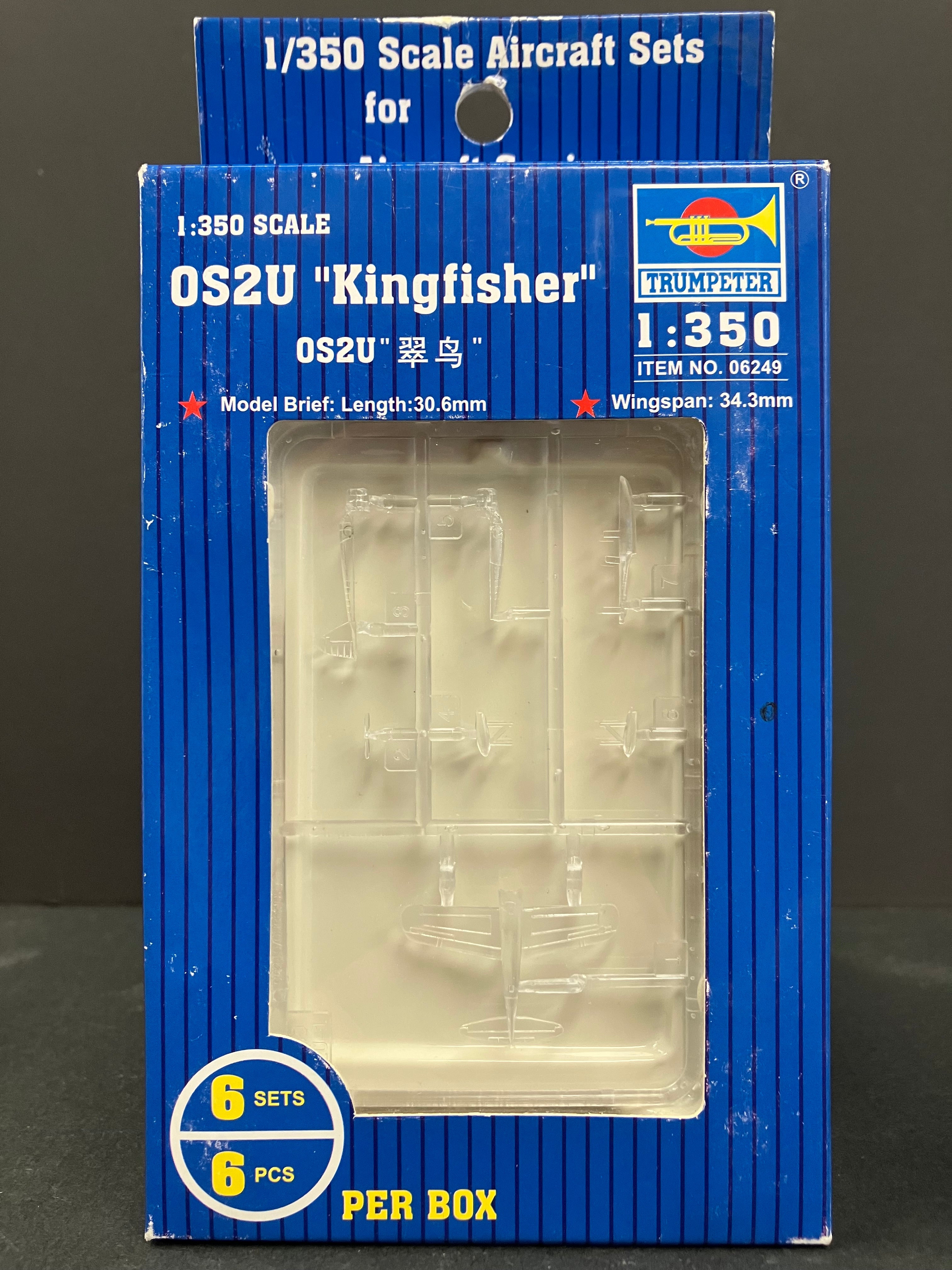 Plane Series No. 06249 1/350 Scale Aircraft Sets for Aircraft Carrier U.S. Navy OS2U “︁Kingfisher”︁ (6 pcs. per Box)