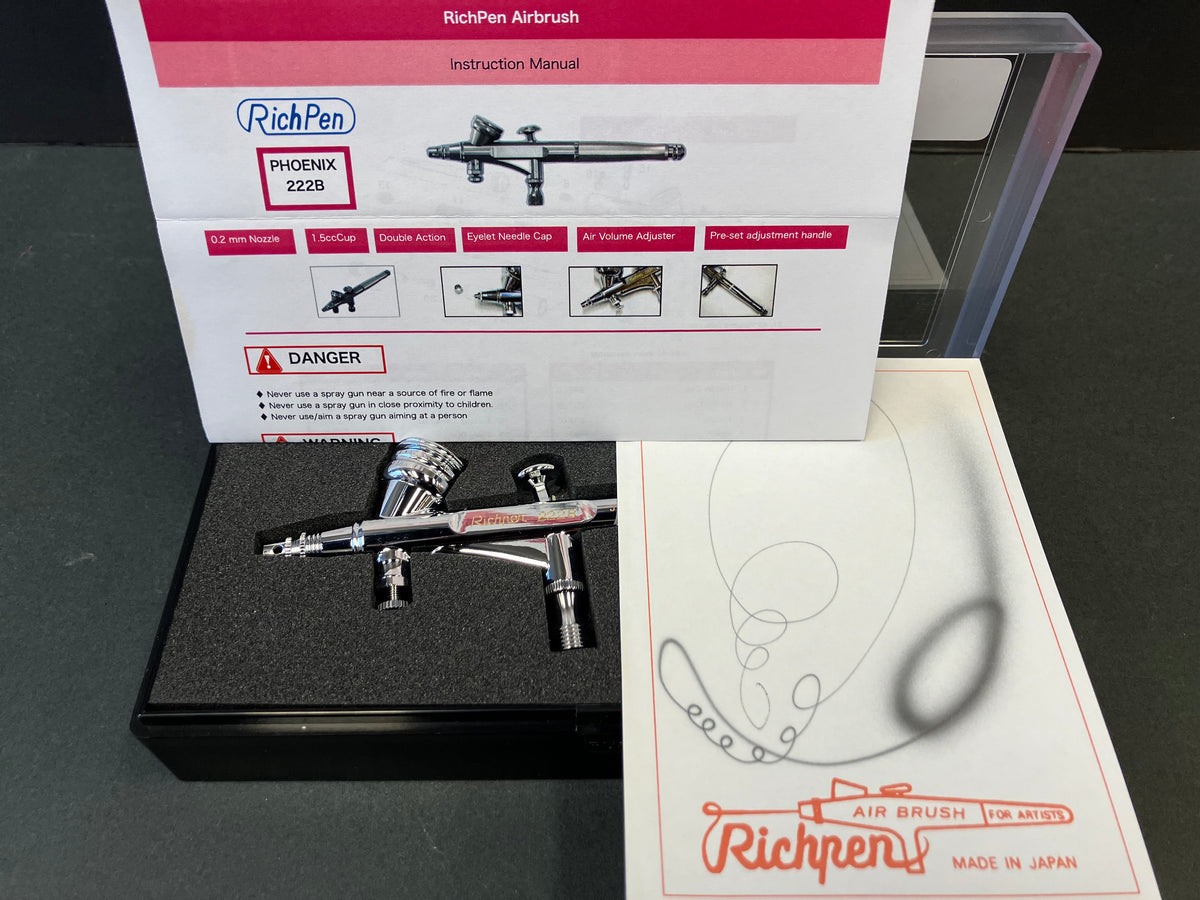 Phoenix Series Gravity Feed 0.2 mm Dual Action Airbrush 222B
