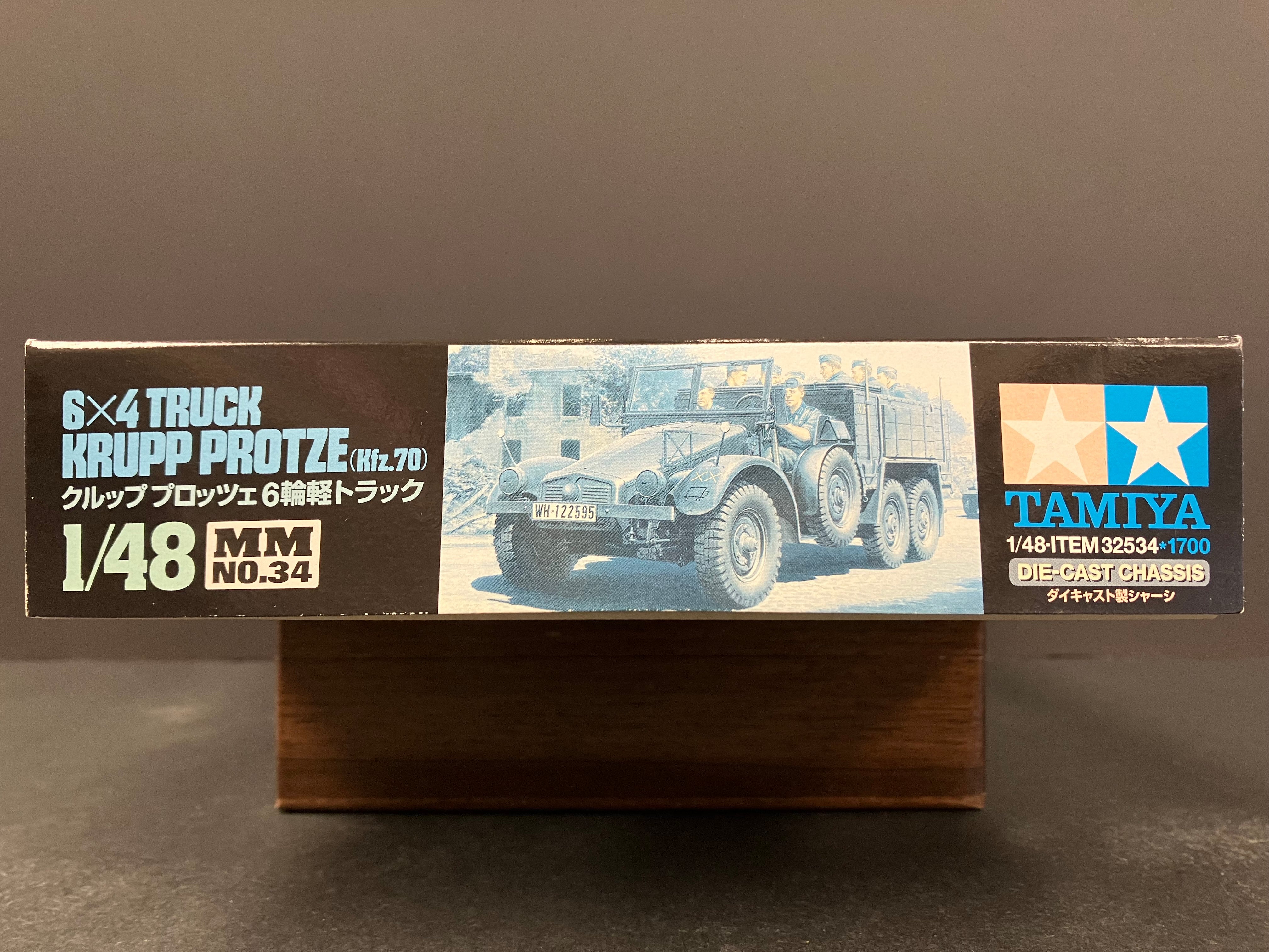 1/48 Scale Military Miniature Series: No. 34 6 x 4 Truck Krupp Protze (Kfz.70)