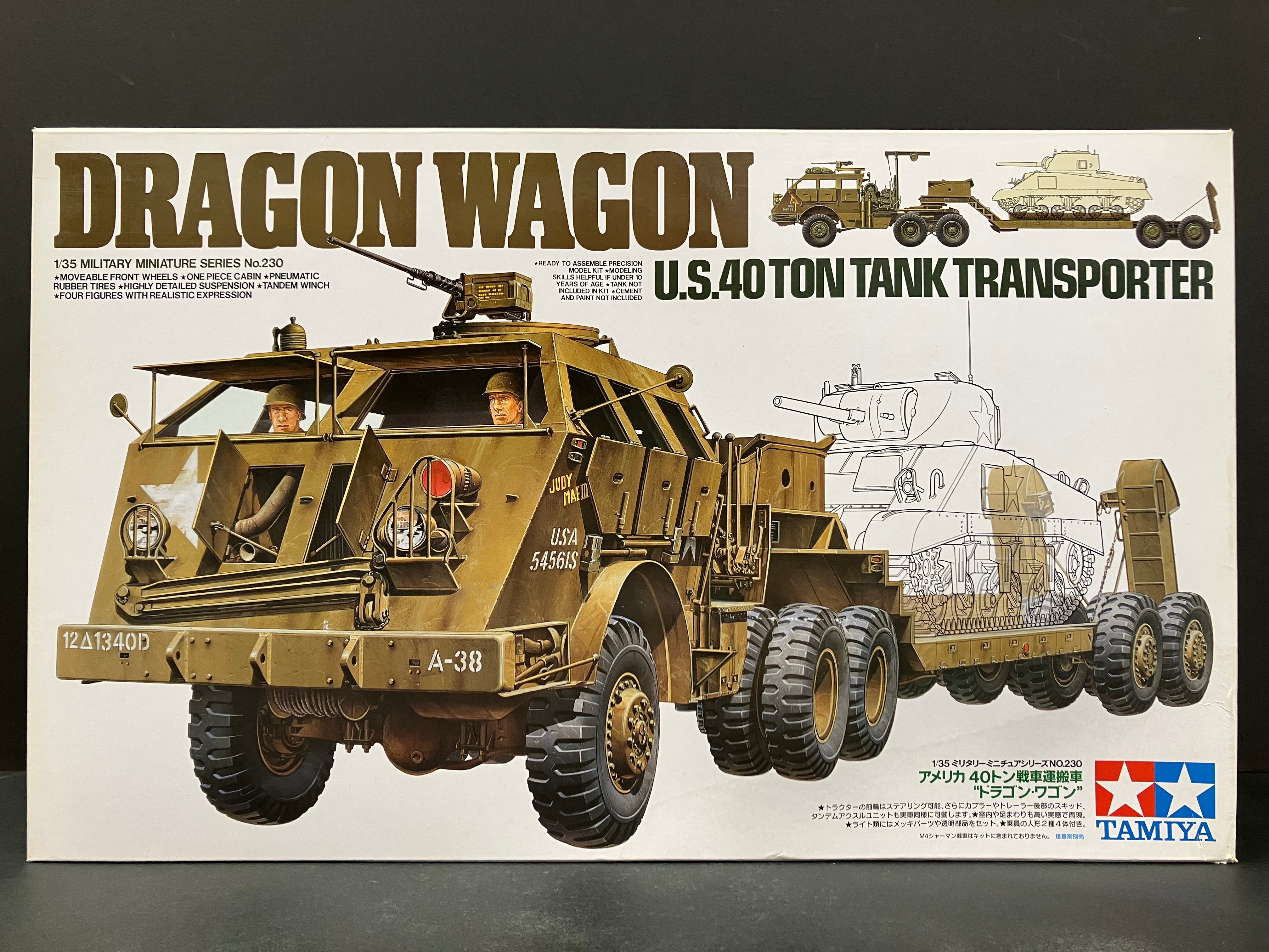 1/35 Scale Military Miniature Series: No. 230 Dragon Wagon U.S. 40 Ton Tank Transporter
