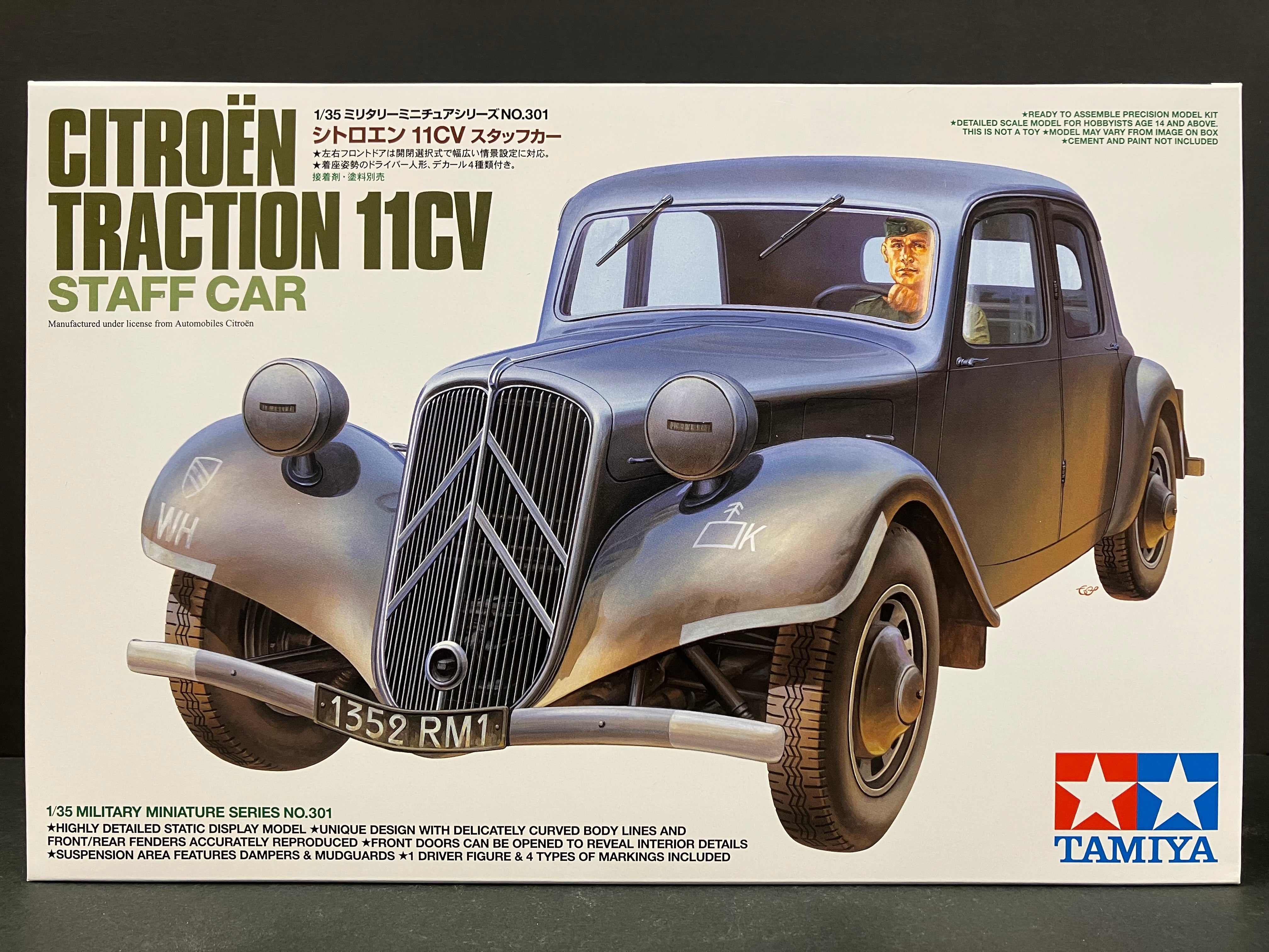 1/35 Scale Military Miniature Series: No. 301 Citroën Traction 11CV Staff Car
