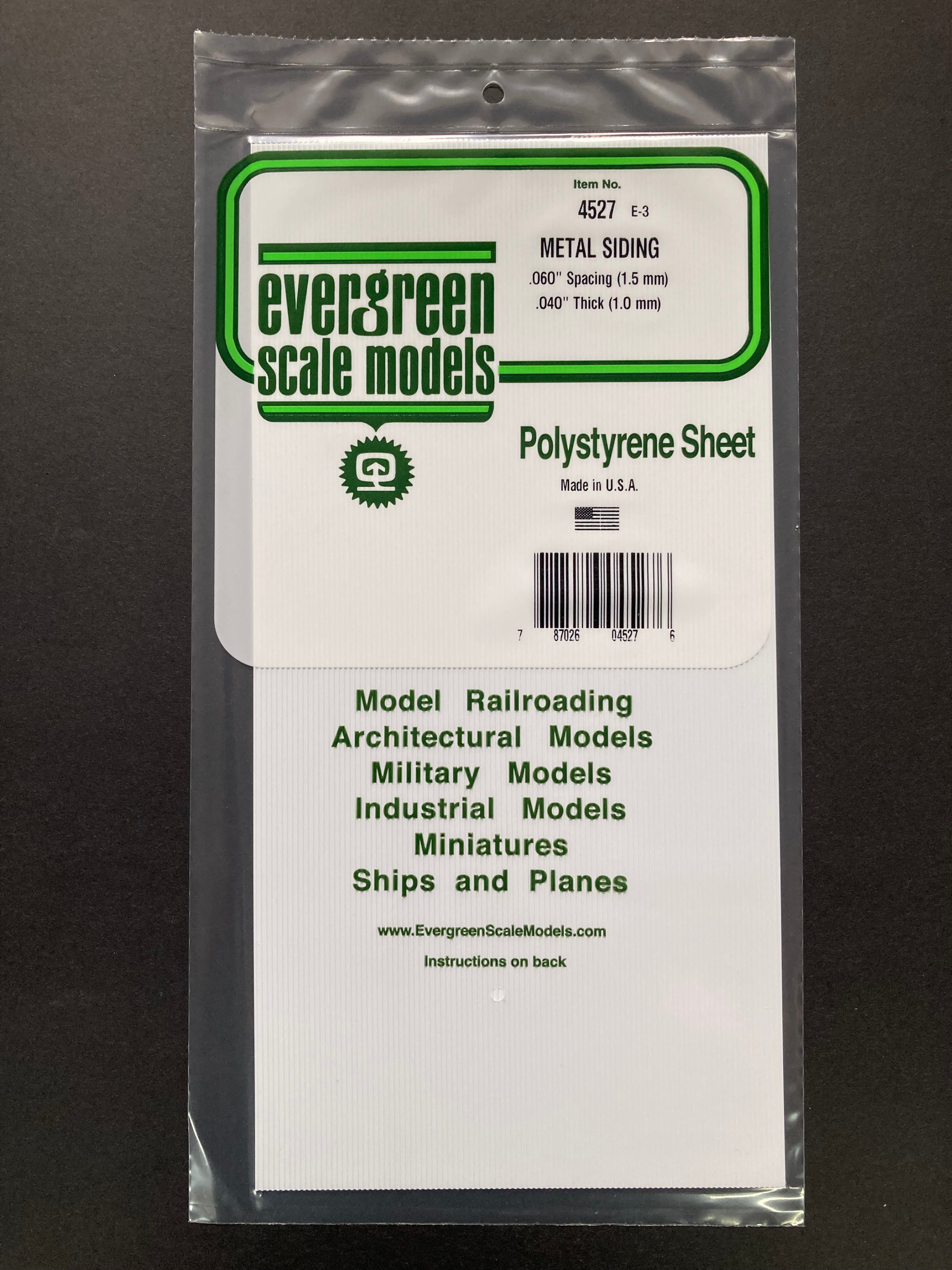 1.5 mm Spacing Opaque White Polystyrene Corrugated Metal Siding Sheet (1 Piece) Item No: 4527