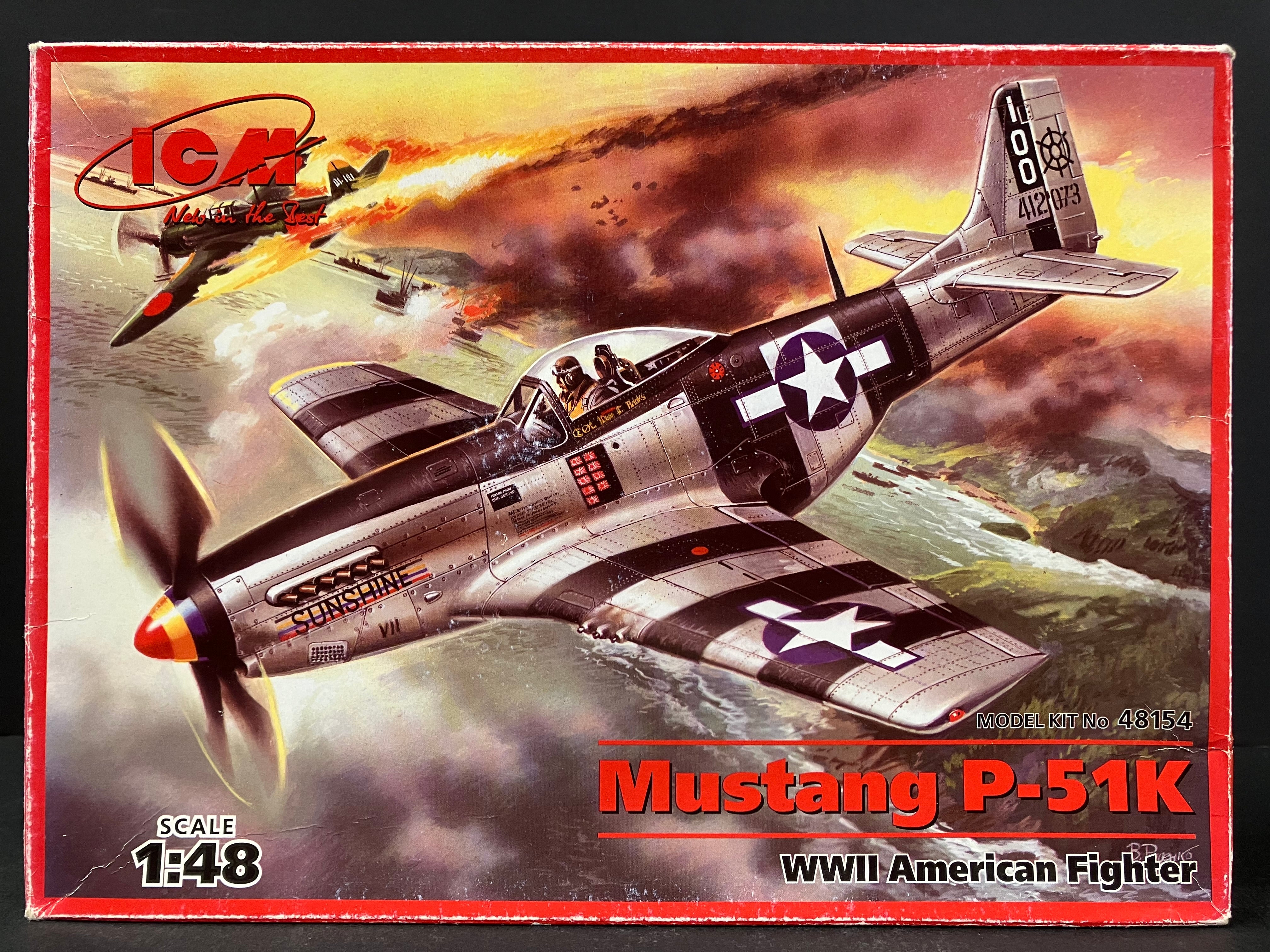 1/48 Scale No. 48154 North American Mustang P-51K WWII American Fighter