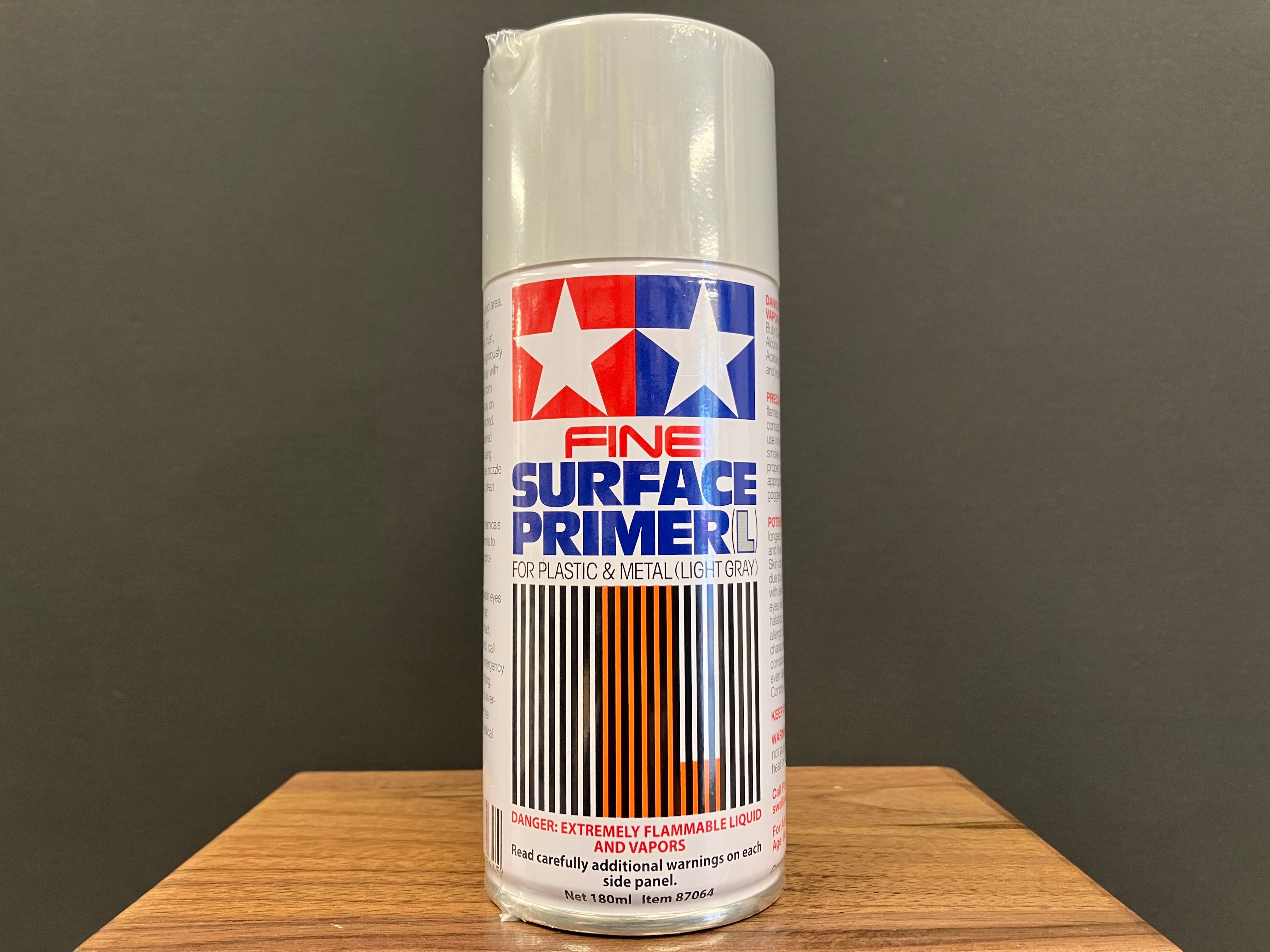 Fine Surface Primer L for Plastic & Metal (Light Gray) 180 ml