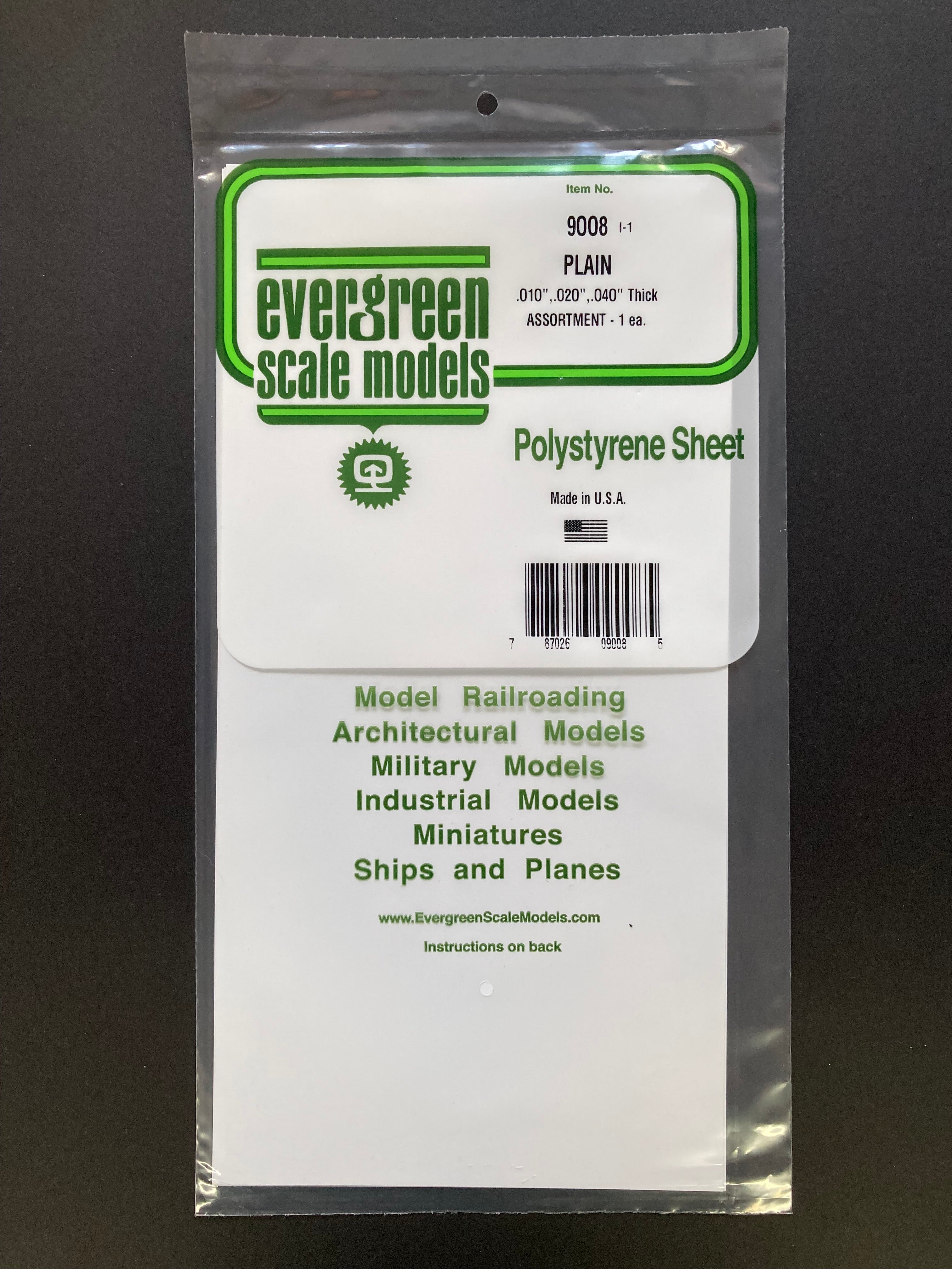 X mm Plain Opaque White Polystyrene Three Sheet Assortment Pack (3 Sheets) Item No: 9008