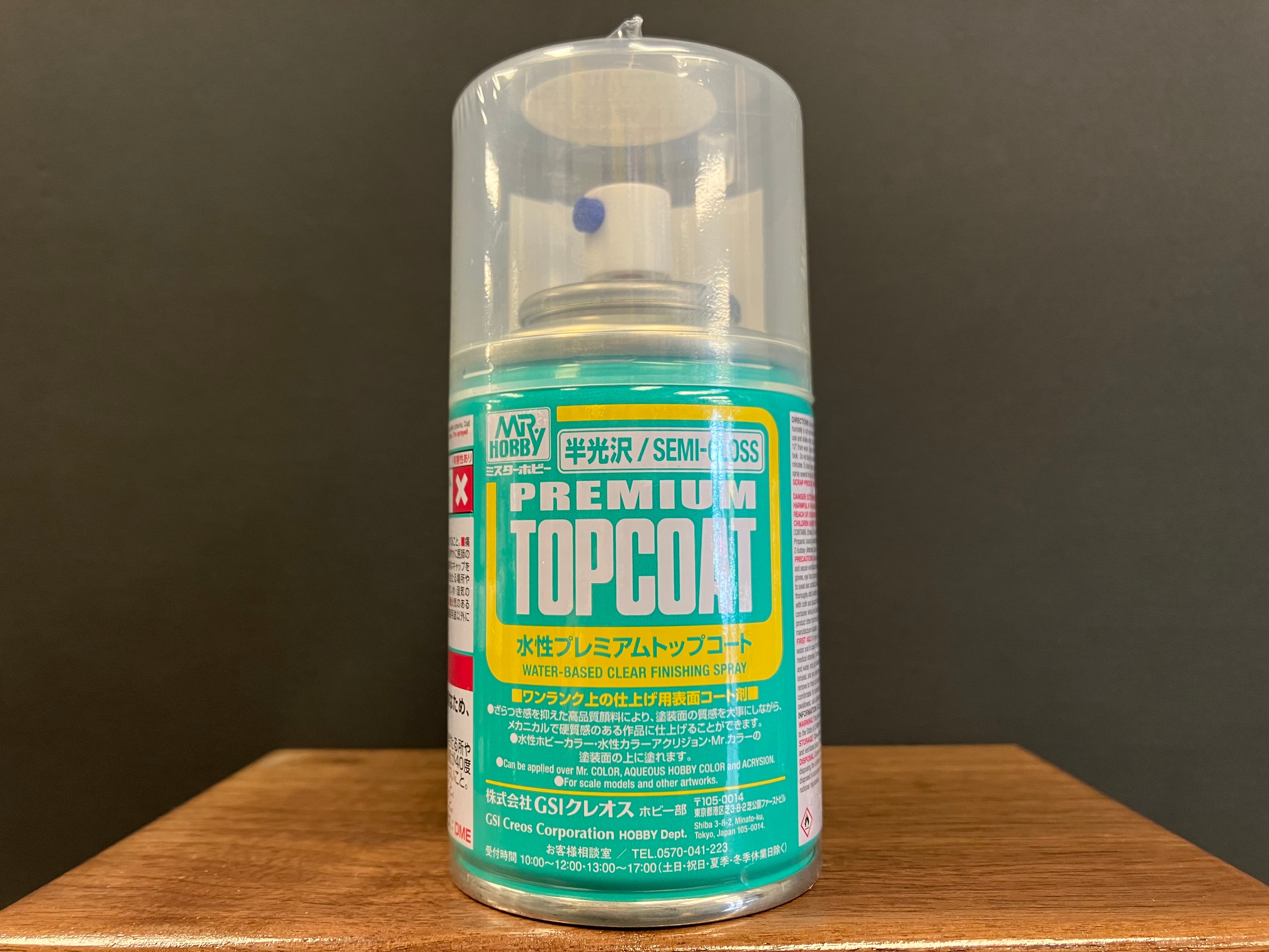 Premium Topcoat Water-Based Clear Finishing Spray (Semi-Gloss) B602