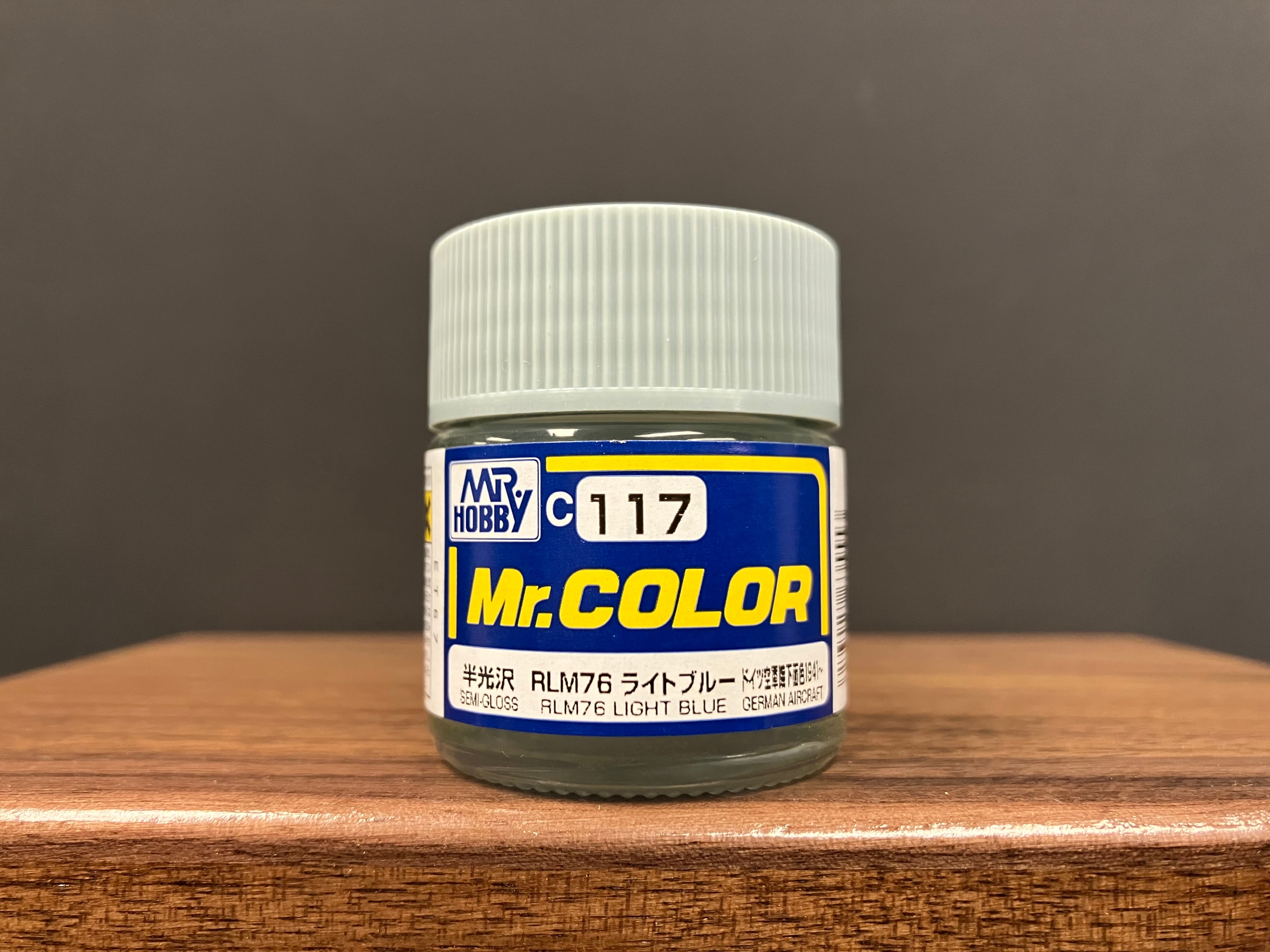 Semi-Gloss RLM76 Light Blue C117 半光澤: 淺藍色 德國空軍機下面色 1941 ~