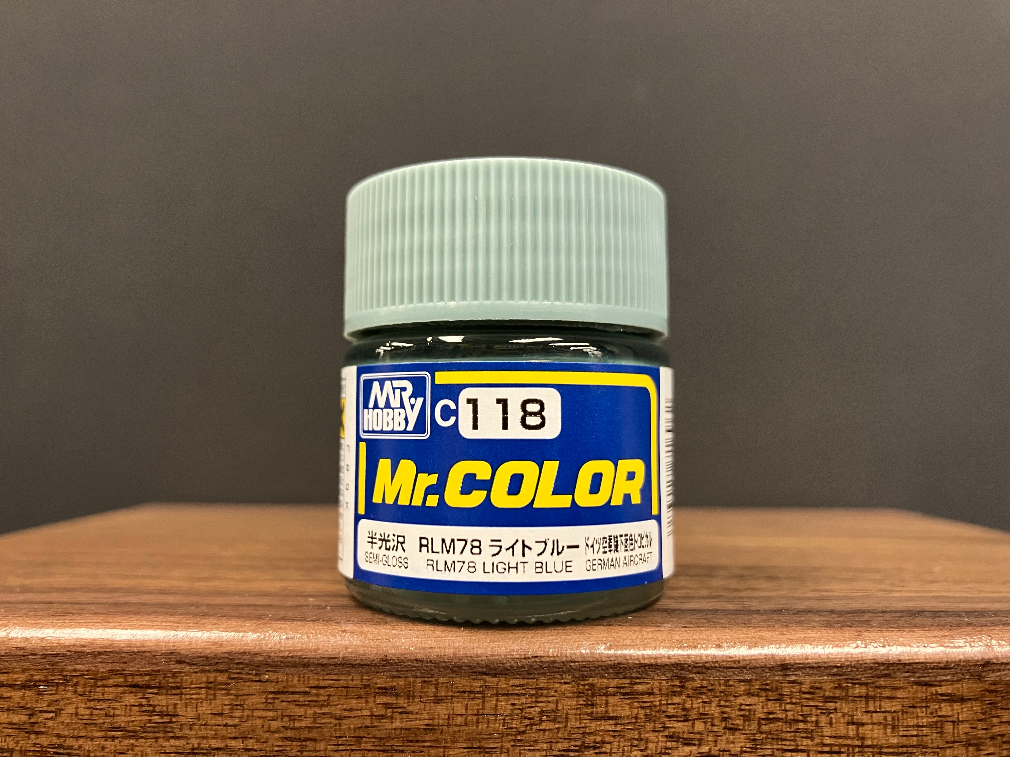 Semi-Gloss RLM78 Light Blue C118 半光澤: 淺藍色 德國空軍機下面熱帶地區