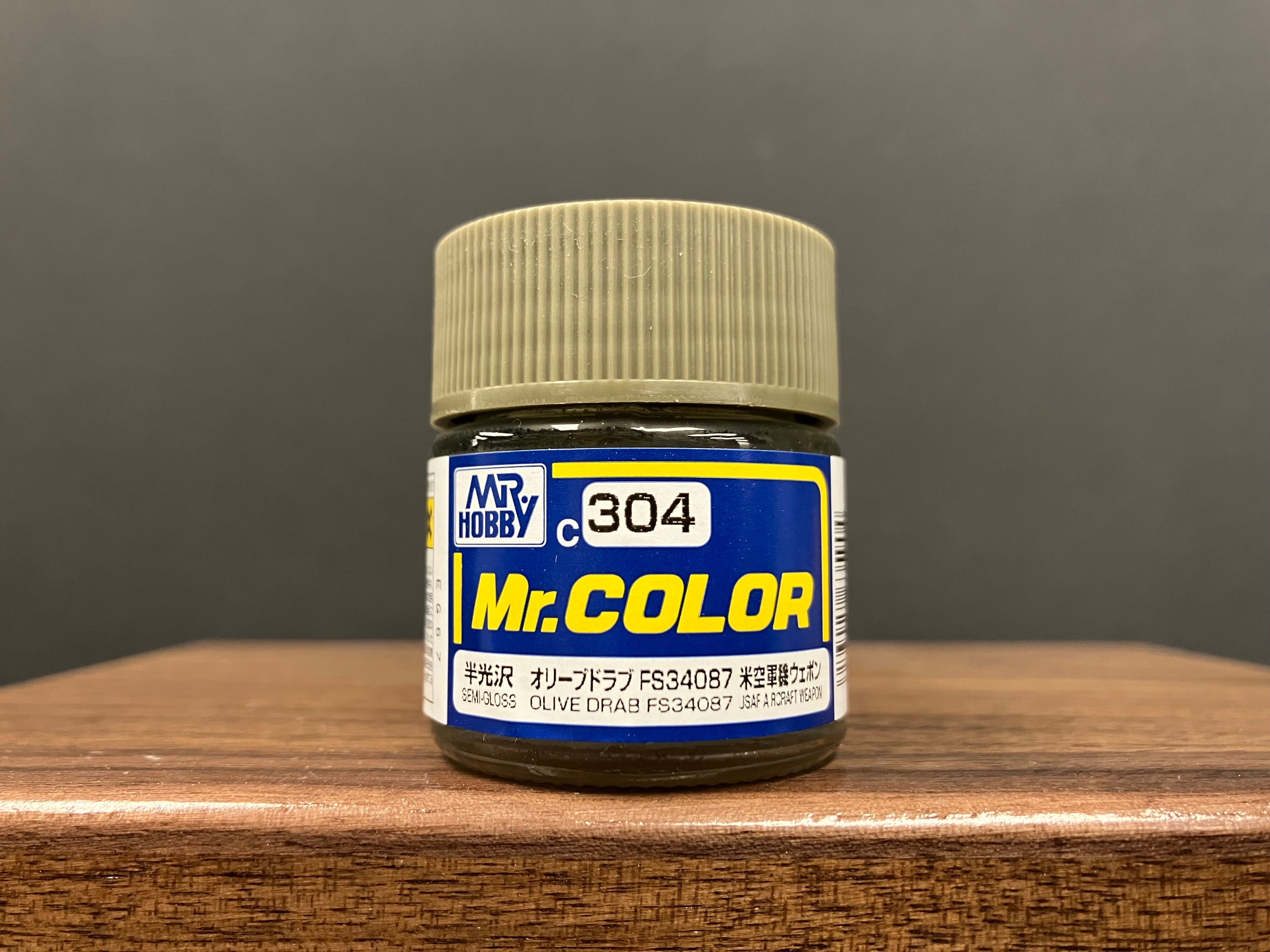 Semi-Gloss Olive Drab FS34087 C304 半光澤: 橄欖褐色 美國·日本空軍機武器