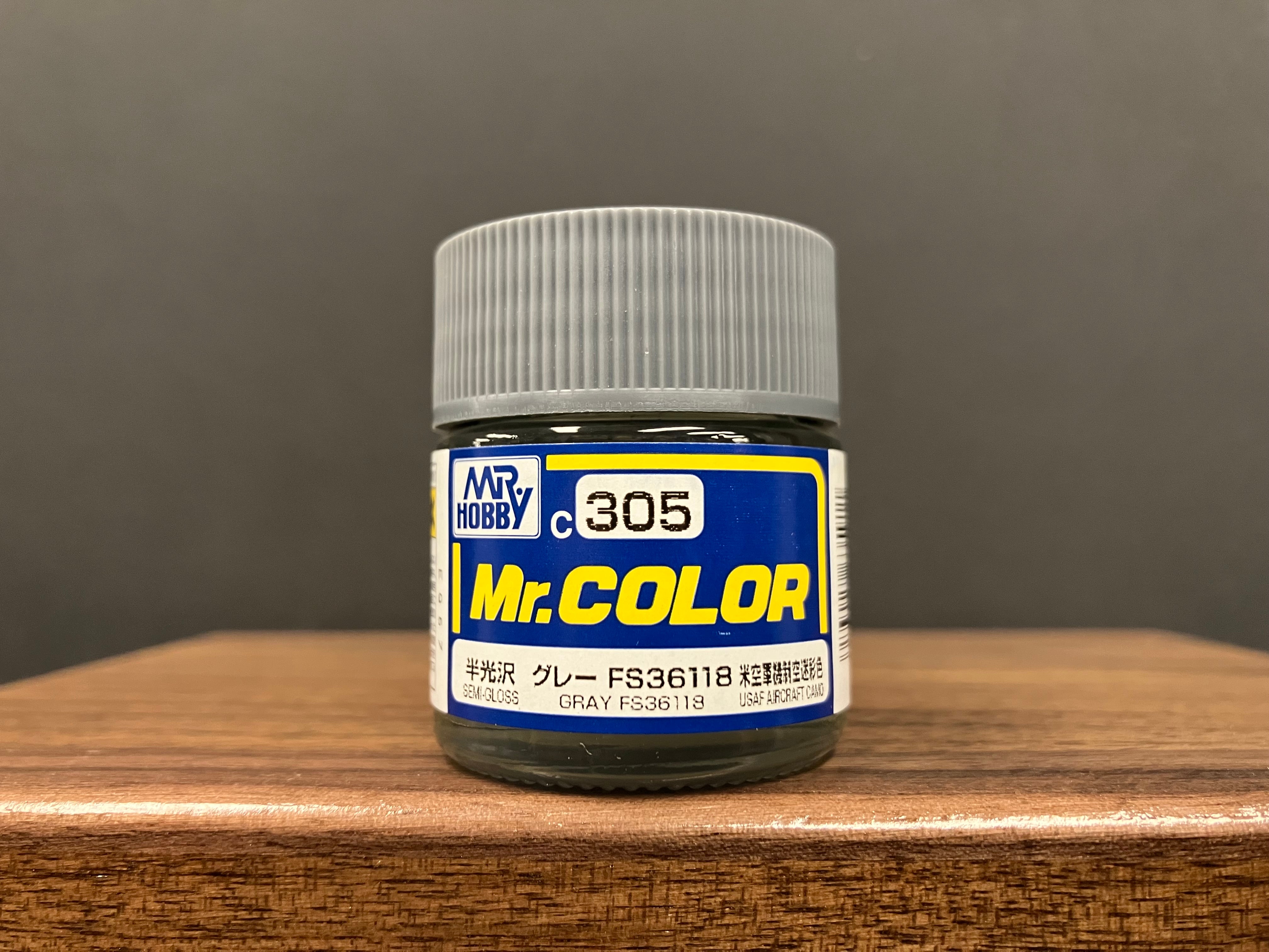 Semi-Gloss Gray FS36118 C305 半光澤: 灰色 美國空軍機制空迷彩色