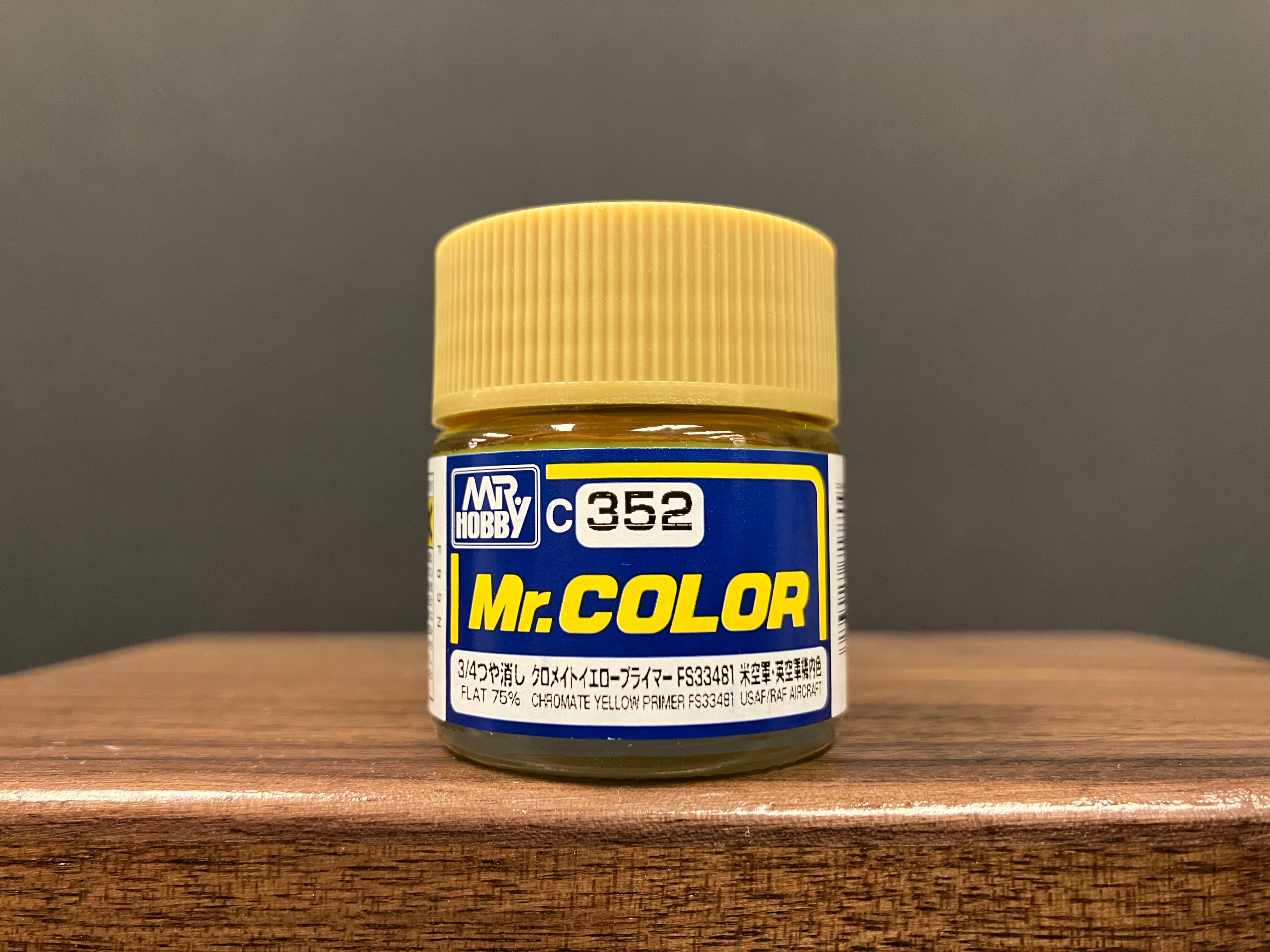 Matt 75% Chromate Yellow Primer FS33481 C352 3/4 消光: 鉻黃底漆色 米空軍·英國皇家空軍機機內色