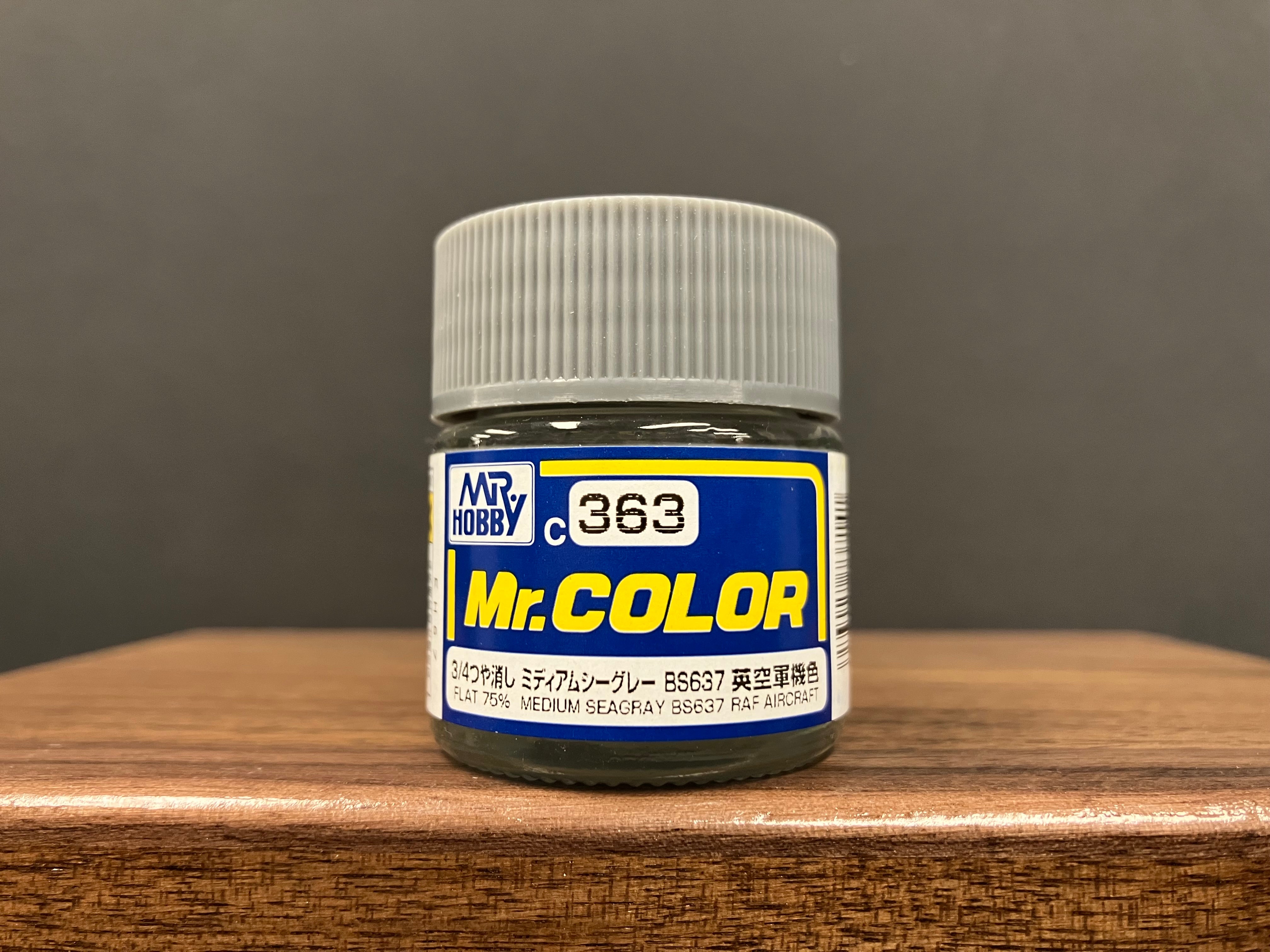 Matt 75% Medium Seagray BS637 C363 3/4 消光: 中海灰色 英國皇家空軍機色