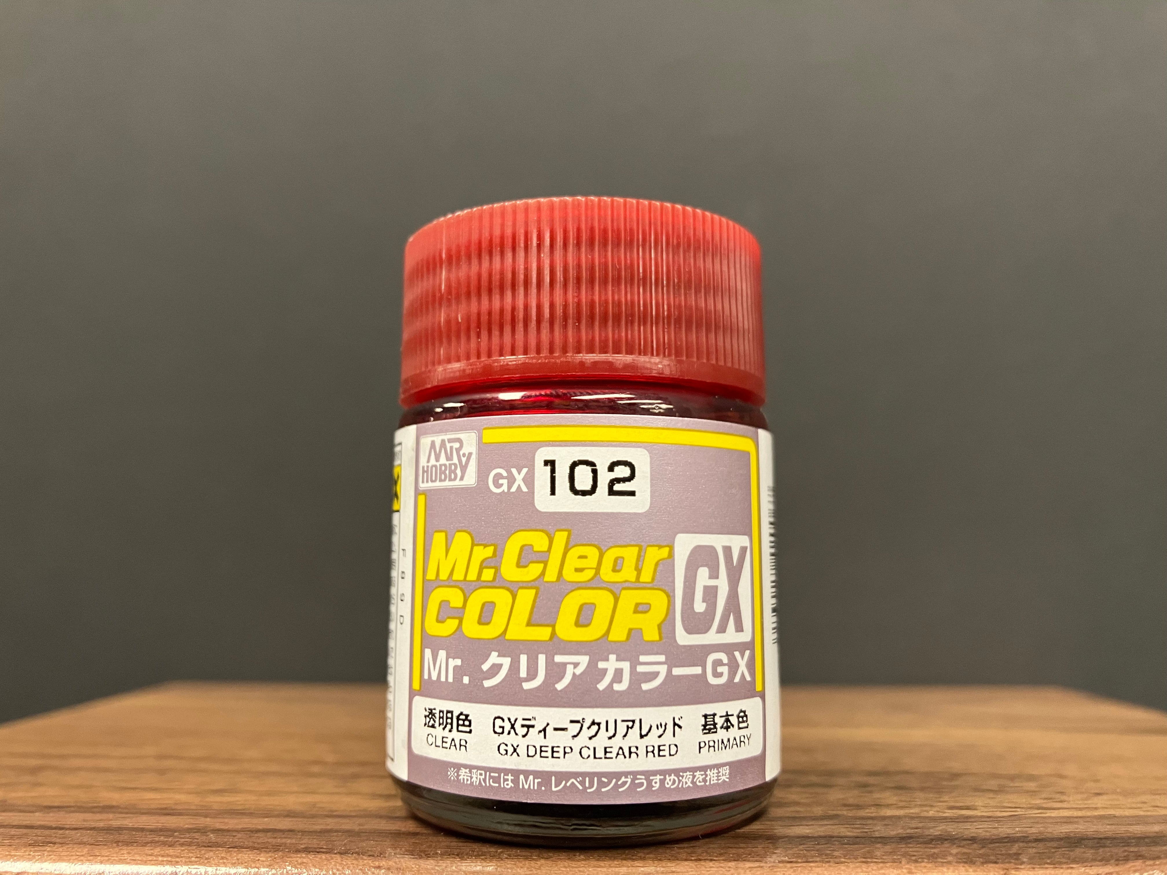 Mr. Clear Color GX Translucent Clear GX Deep Clear Red GX102 透明深紅色