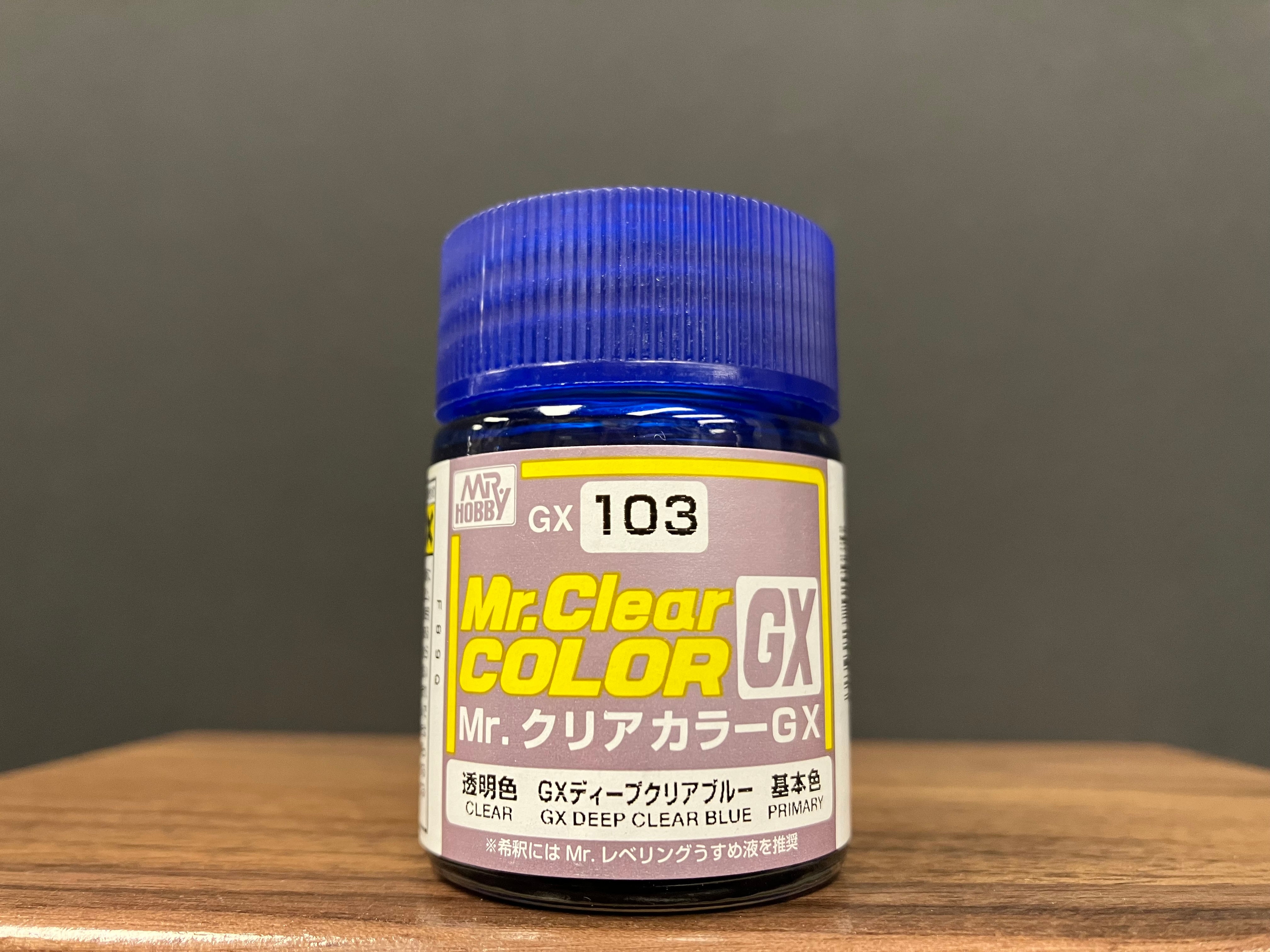 Mr. Clear Color GX Translucent Clear GX Deep Clear Blue GX103 透明深藍色