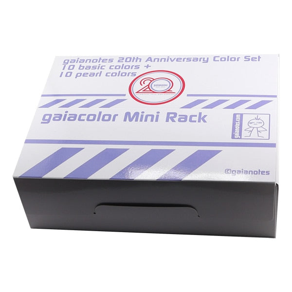 Gaia Notes 20th Anniversary Color Set in Mini Rack (10 Basic Colors + 10 Pearl Colors)