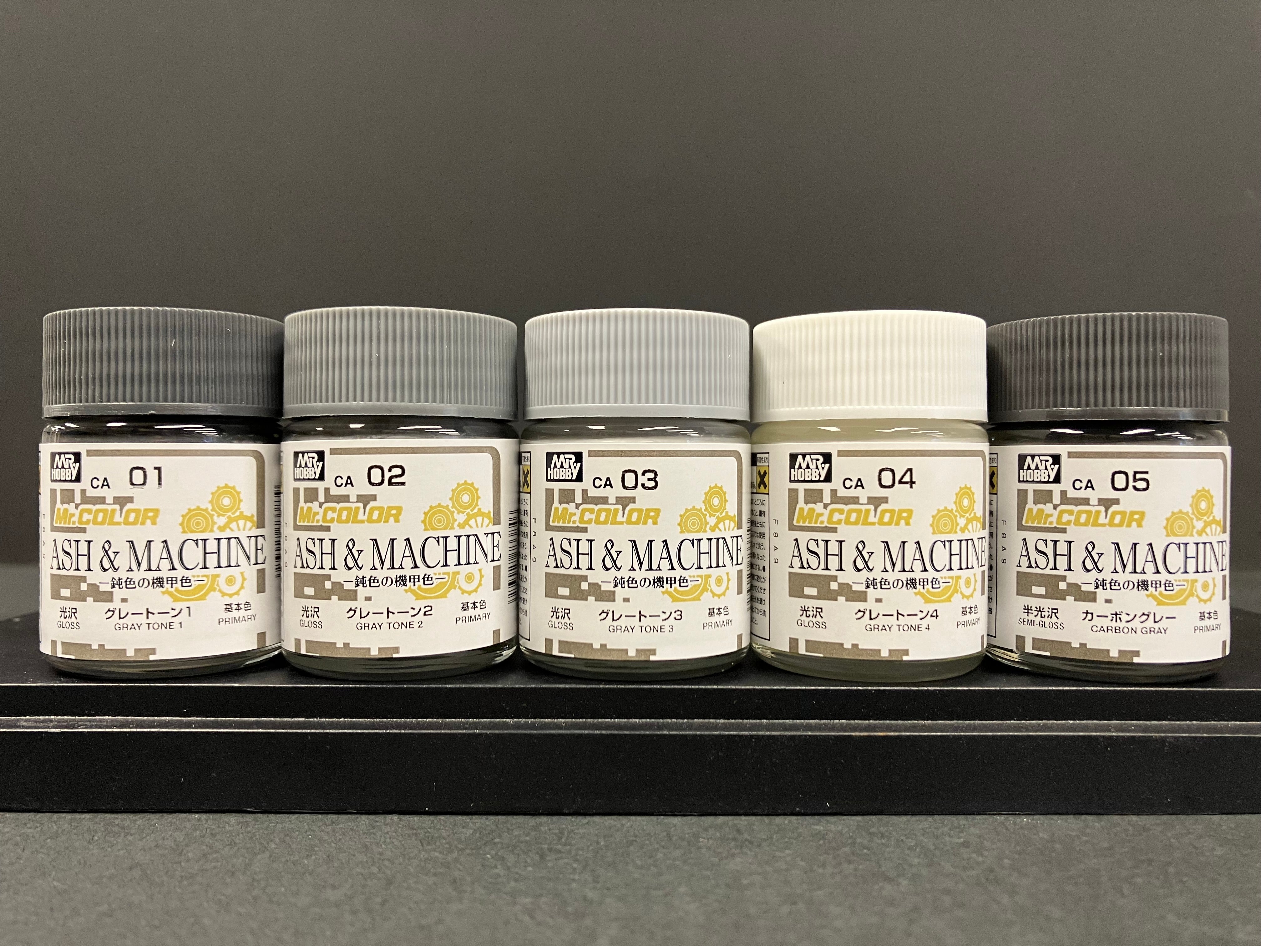 Mr. Color Ash & Machine CA01 - CA05 暗淡裝甲色 (灰階色調)