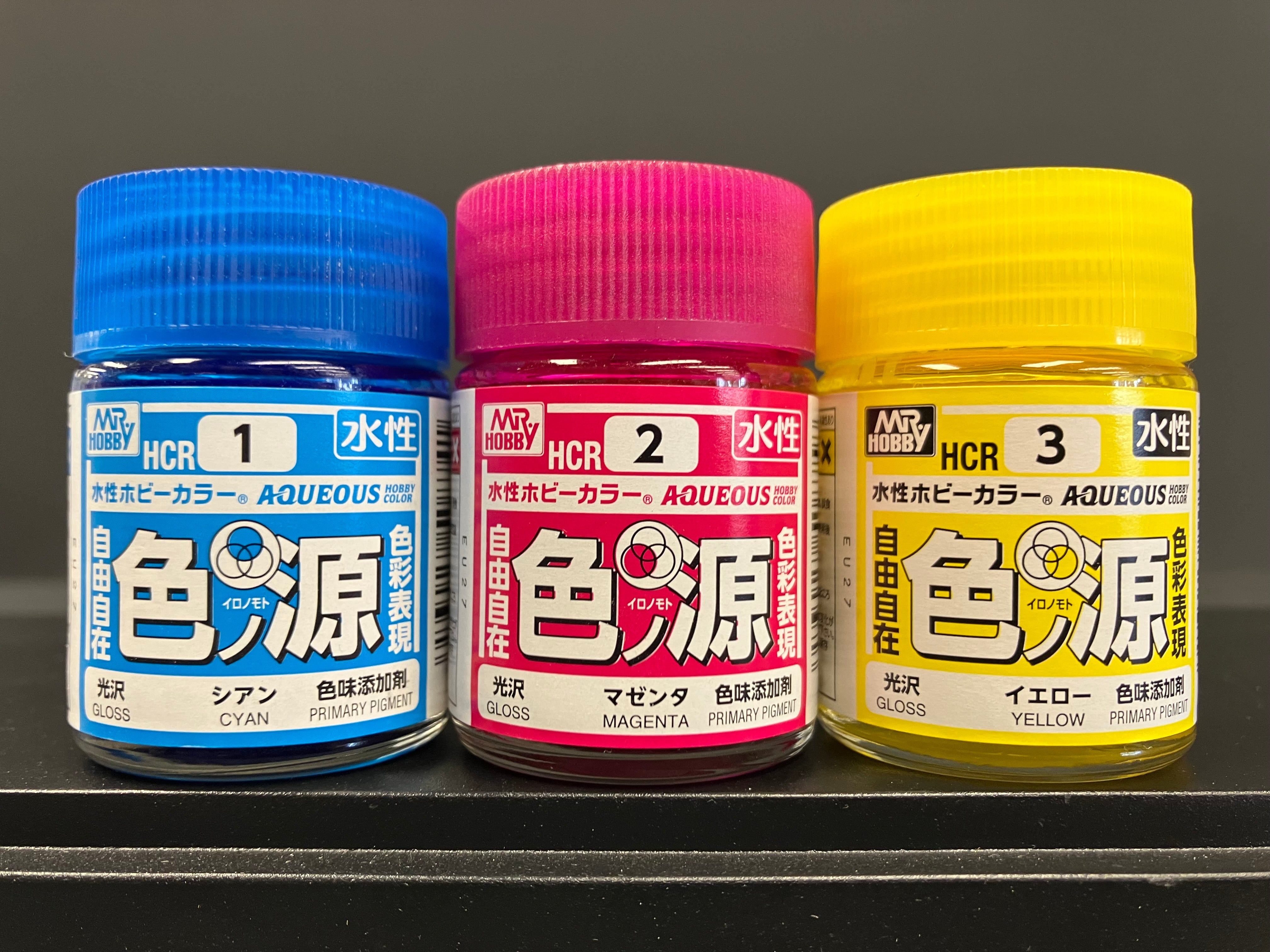 Aqueous Hobby Color Primary Pigments HCR1 - HCR3 水性漆 ~ 色源 (18 ml)