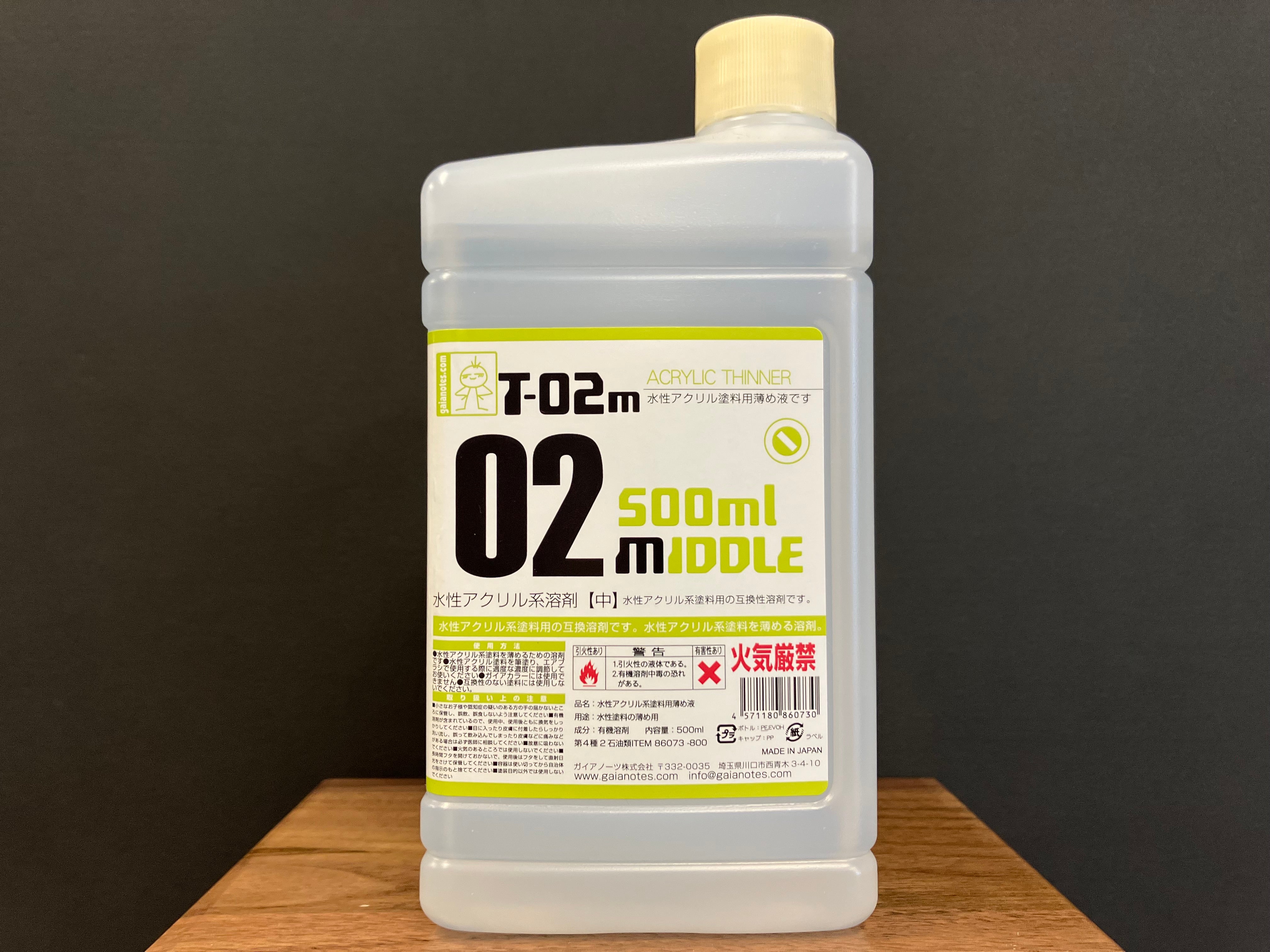 T-02m Acrylic Thinner (Middle) 500 ml
