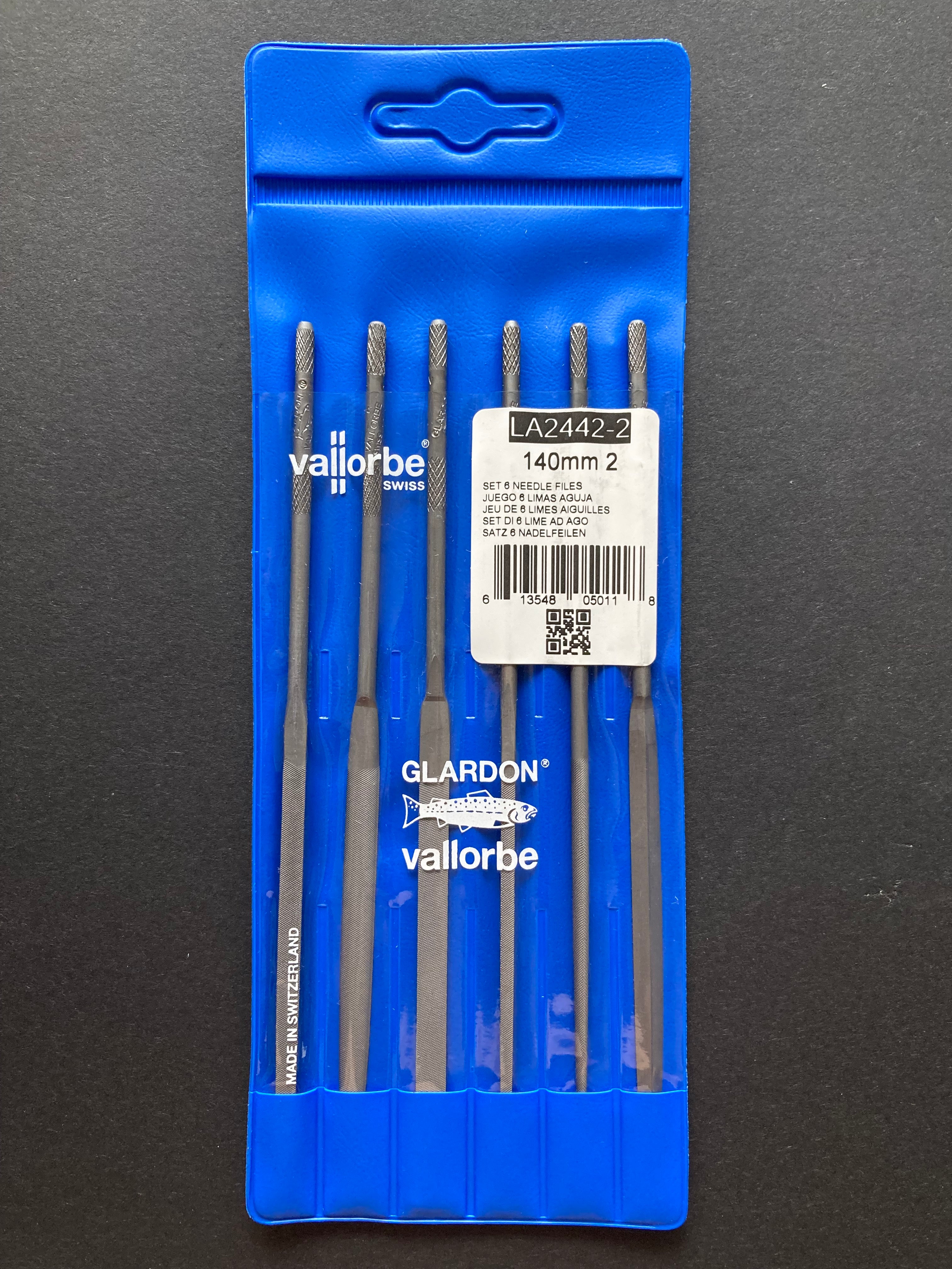 Premium Needle Files LA2442 140 mm Set of 6 pcs.