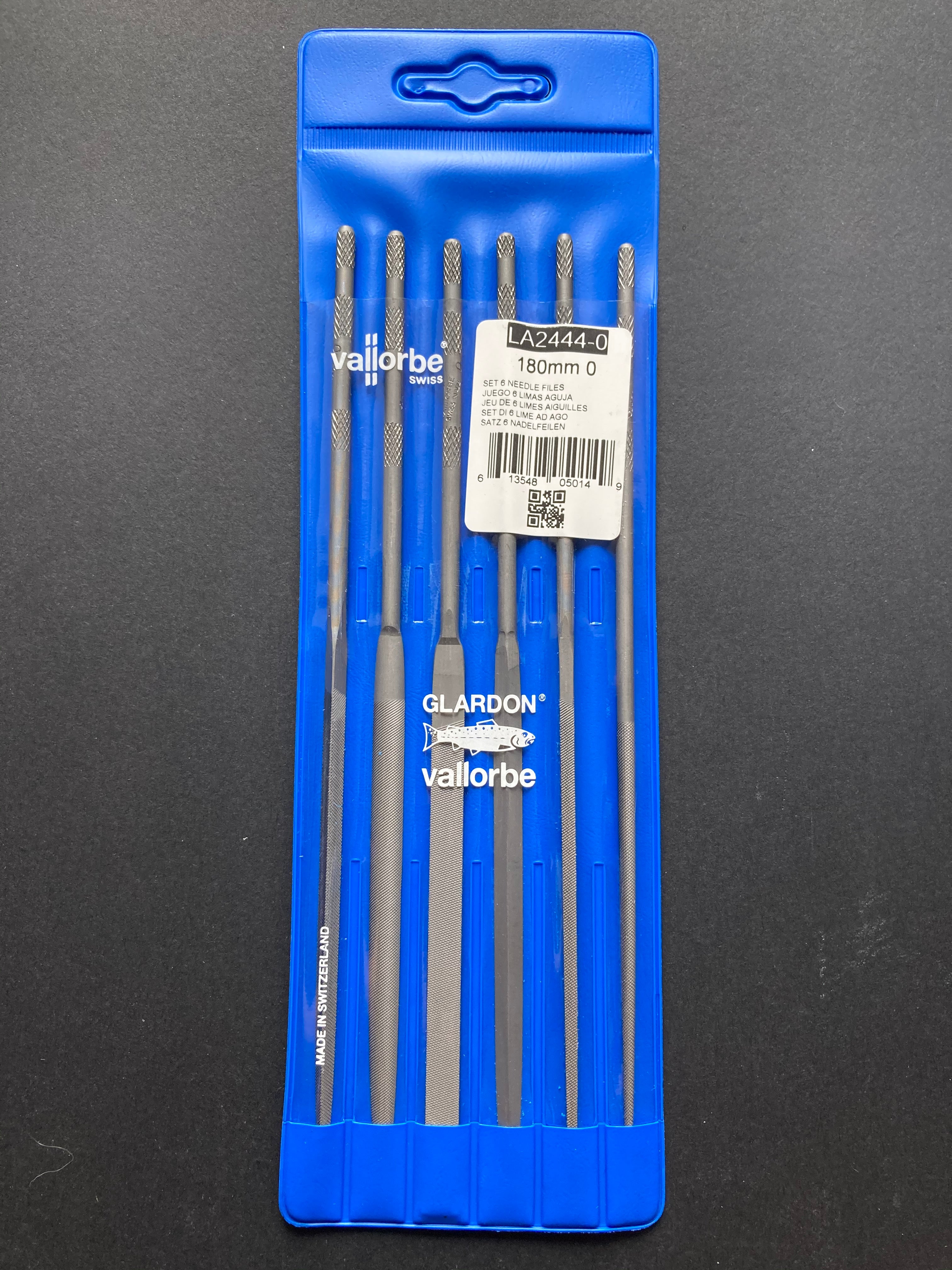 Premium Needle Files LA2444 180 mm Set of 6 pcs.