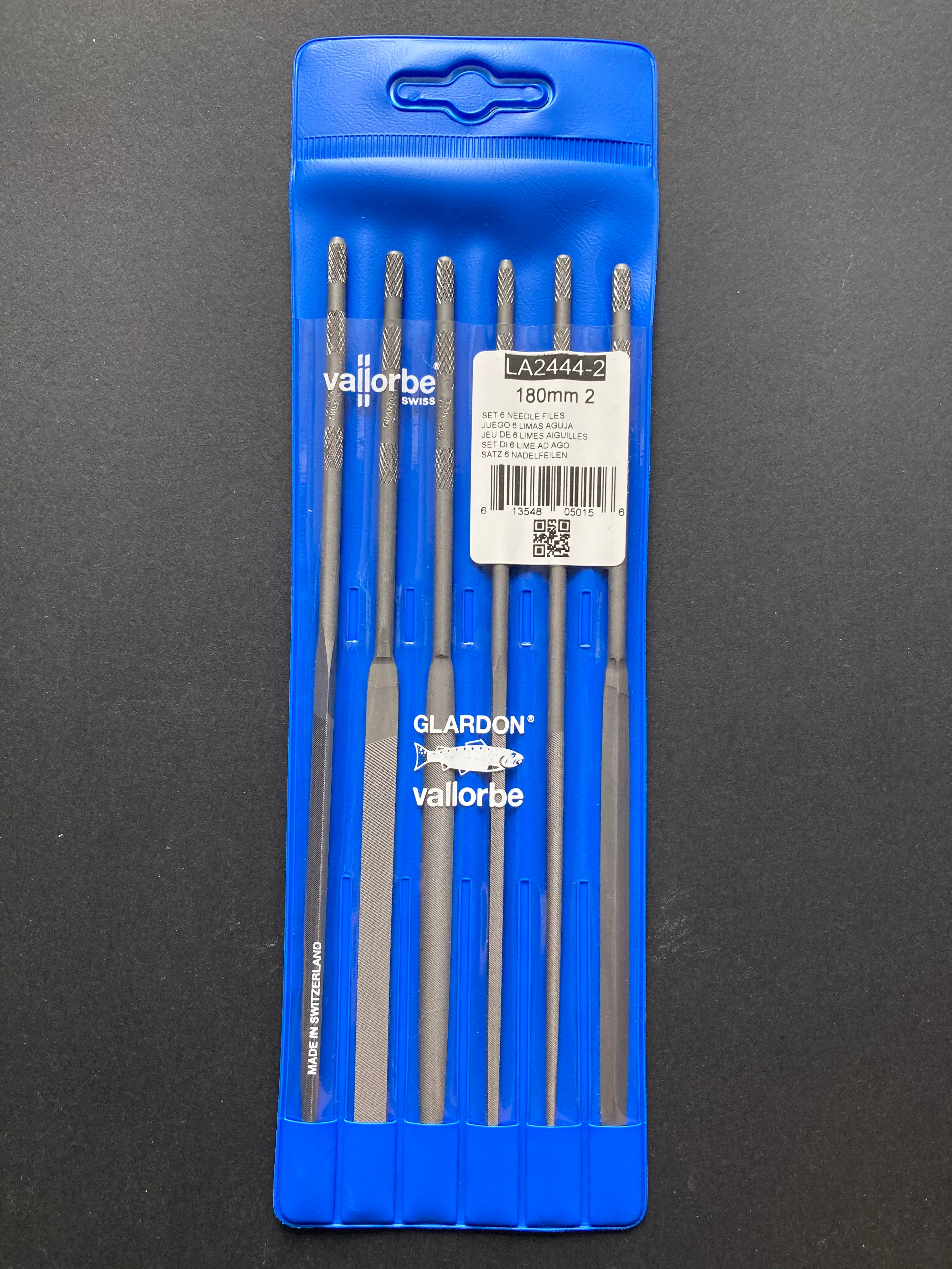 Premium Needle Files LA2444 180 mm Set of 6 pcs.