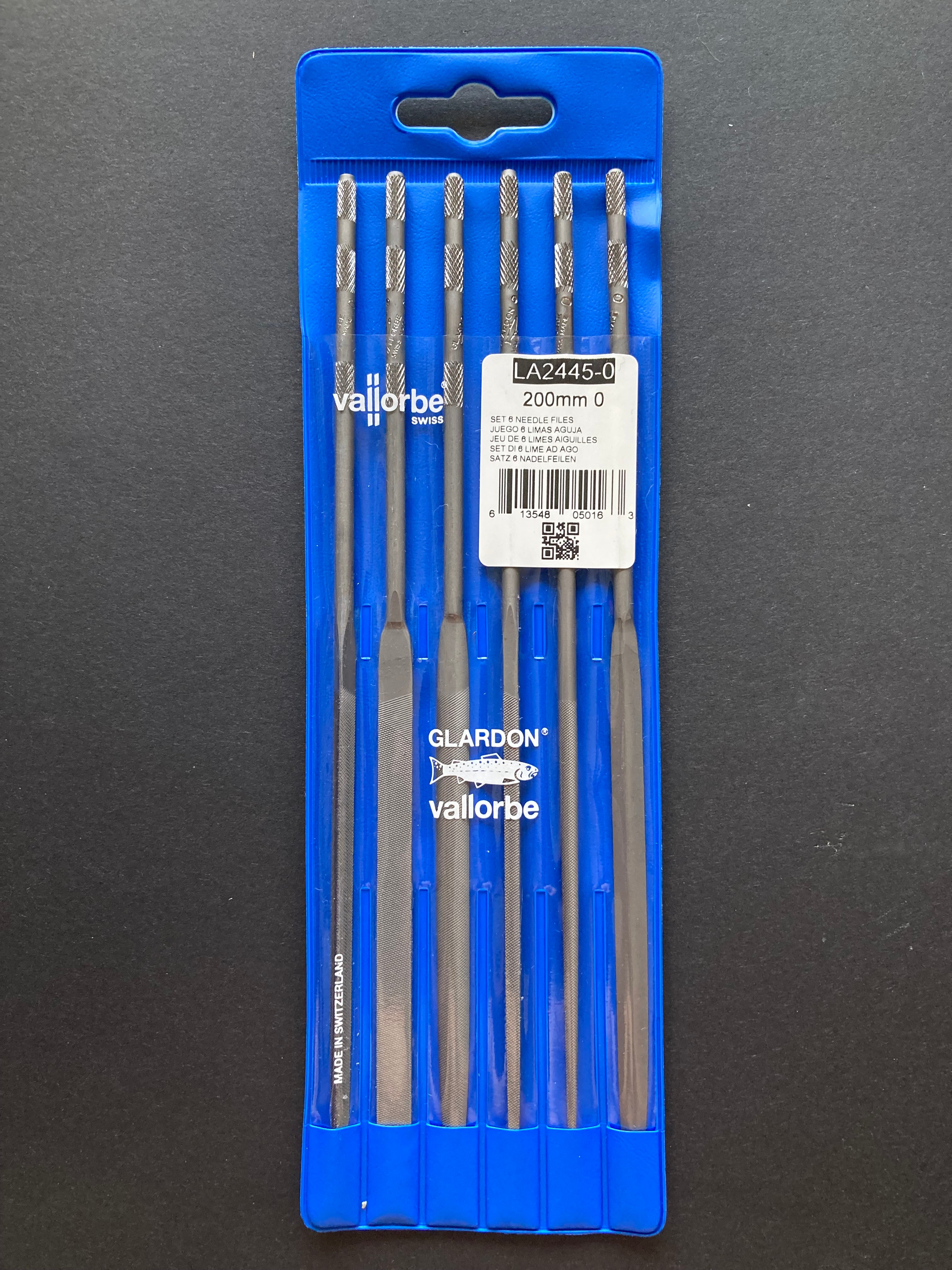 Premium Needle Files LA2445 200 mm Set of 6 pcs.