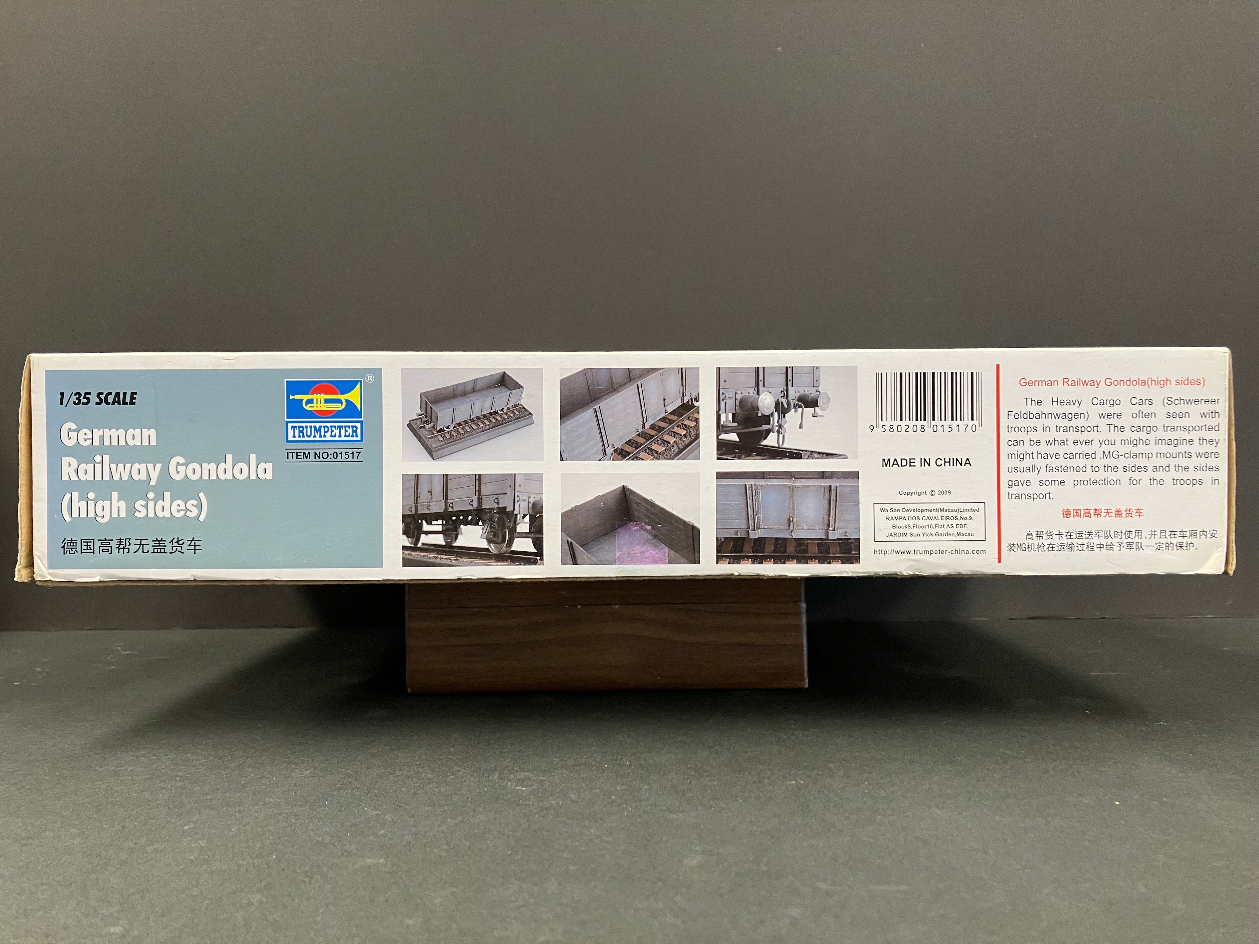 Armor Series No. 01517 1/35 Scale German Railway Gondola (High Sides)