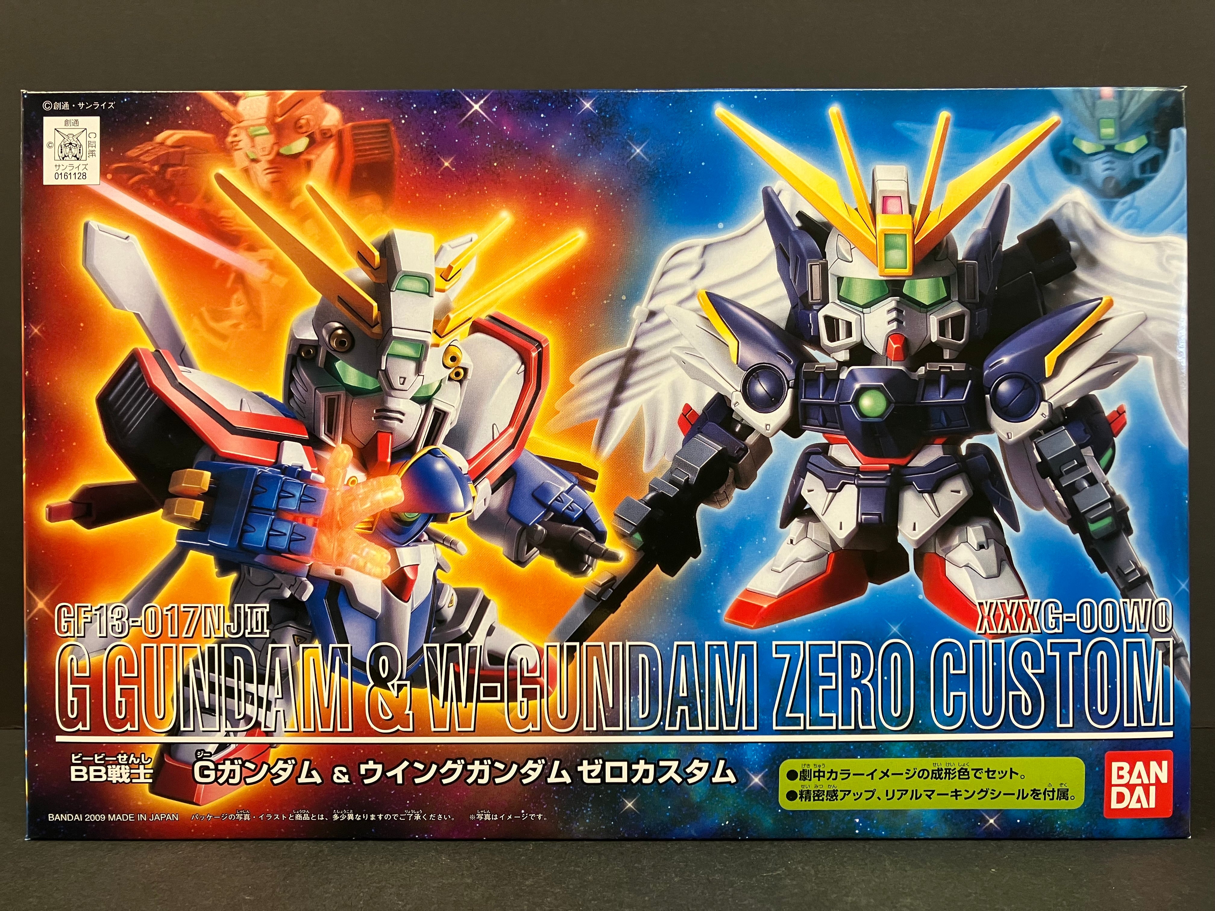 SD BB Senshi GF13-017NJII G Gundam & XXXG-00W0 Wing Gundam Zero Custom EW