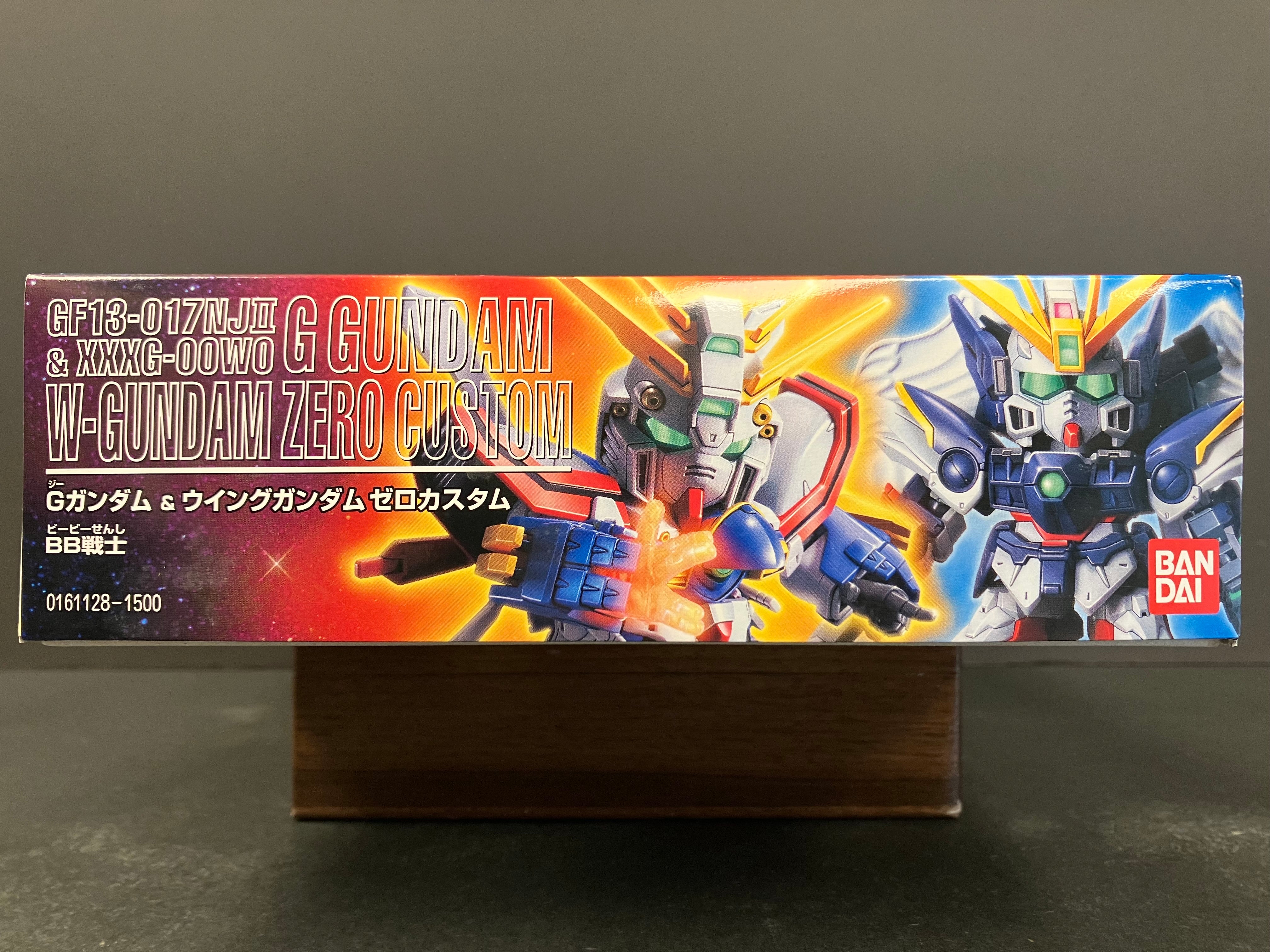 SD BB Senshi GF13-017NJII G Gundam & XXXG-00W0 Wing Gundam Zero Custom EW