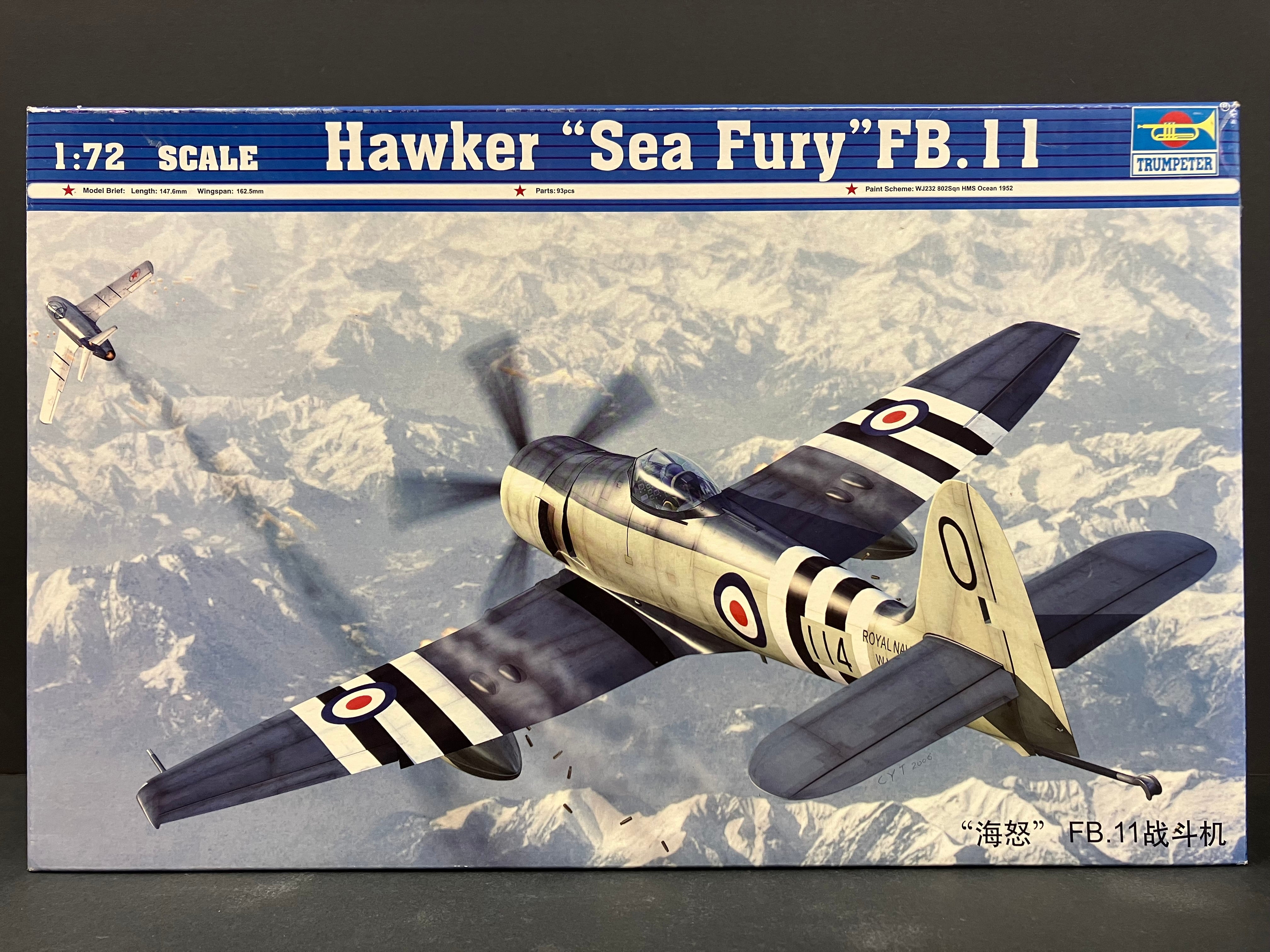 Plane Series No. 01631 1/72 Scale Hawker Sea Fury FB.11
