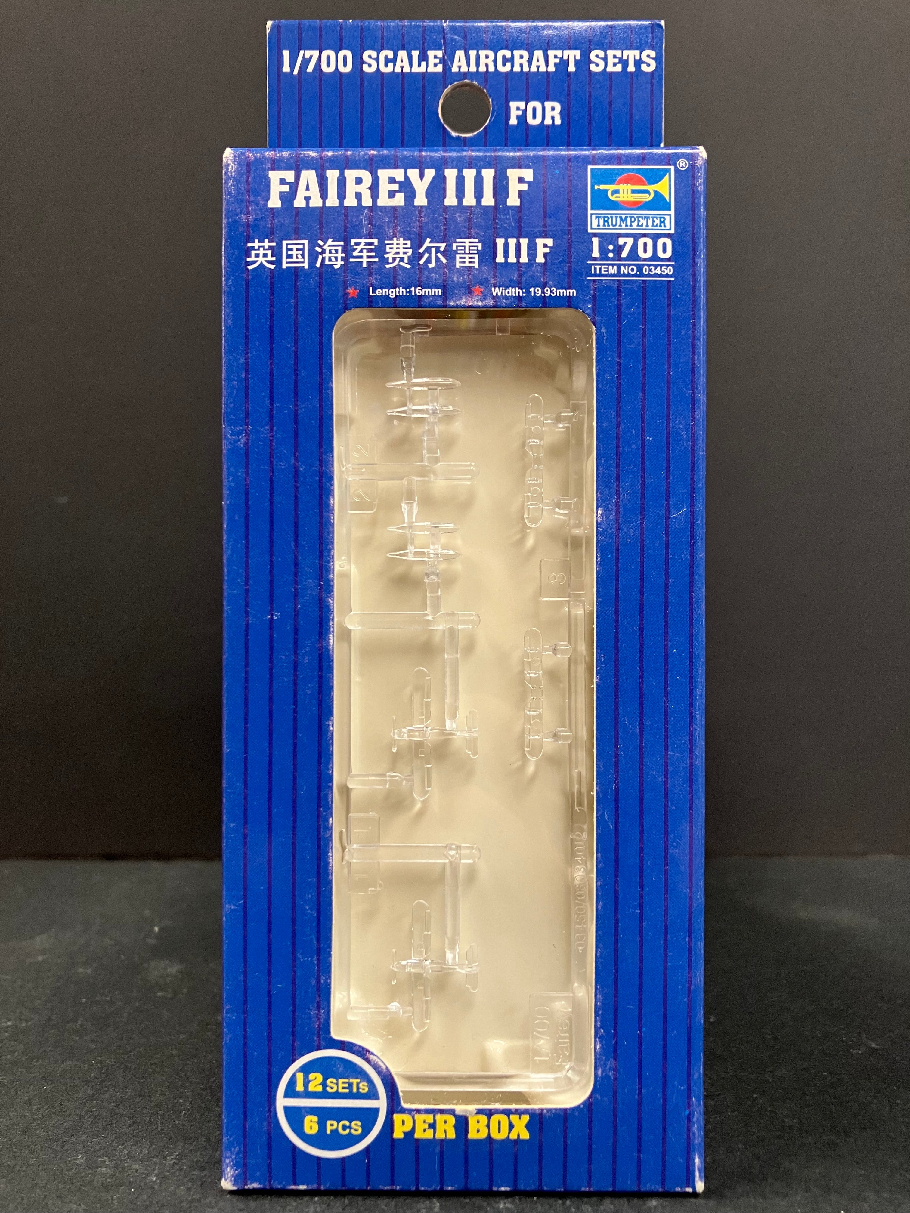 Plane Series No. 03450 1/700 Scale Aircraft Sets for Aircraft Carrier Fairey III F (12 Planes per Box)