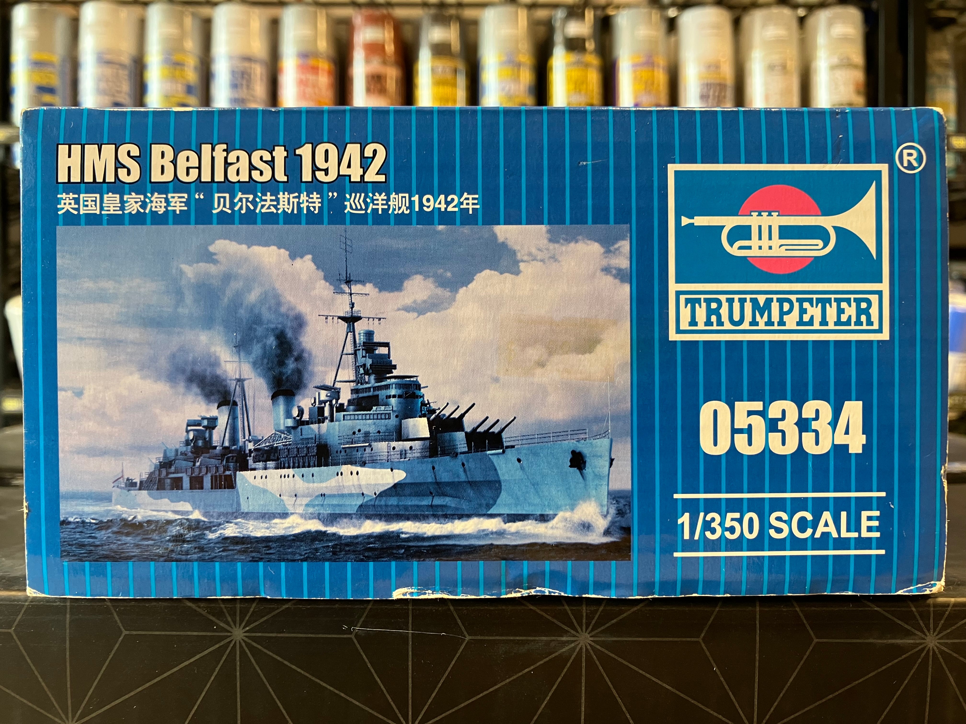 Ship Series No. 05334 1/350 Scale HMS Belfast ~ Year 1942 Version