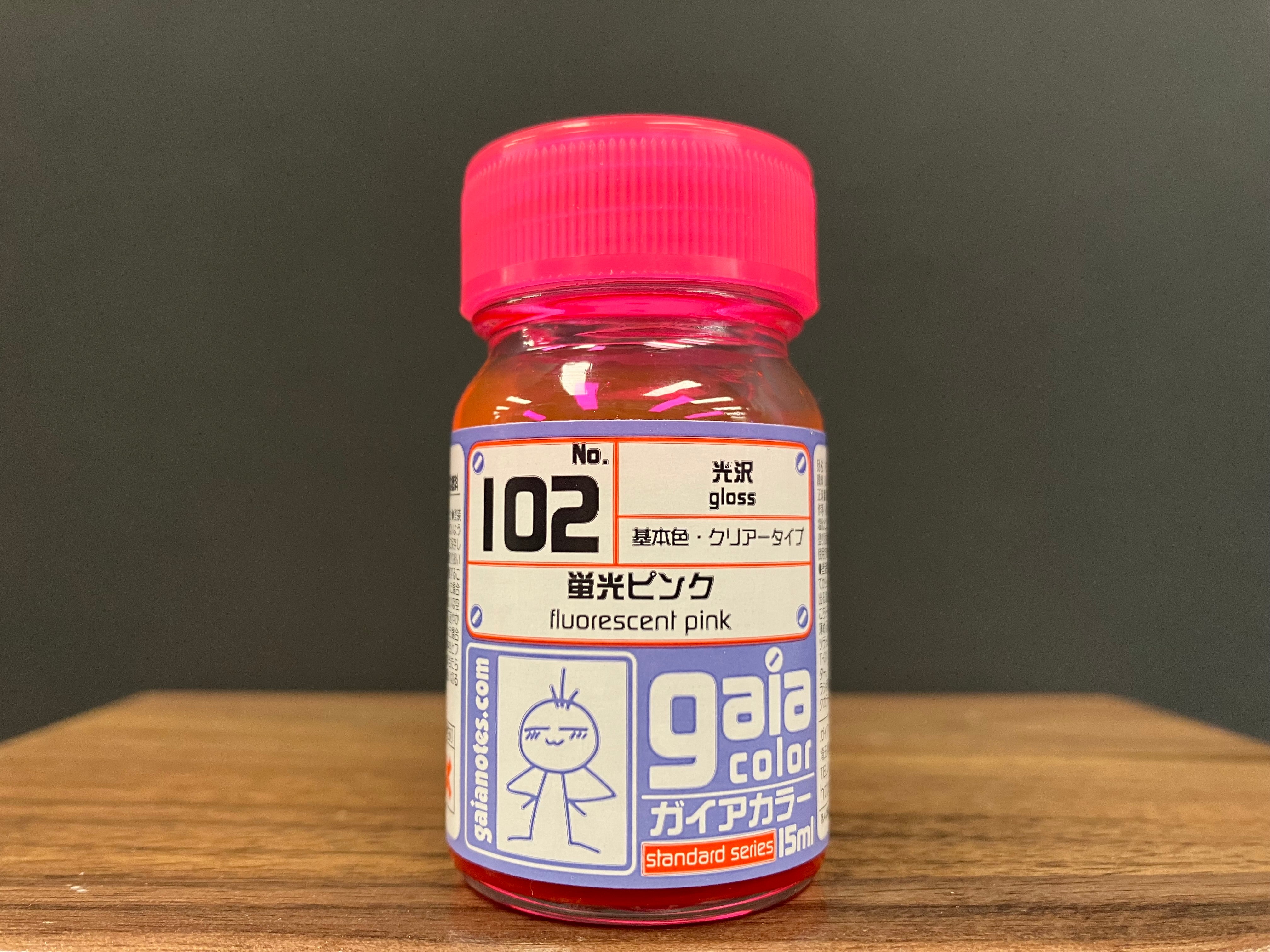 Gloss Fluorescent Pink 102 光澤: 螢光粉紅色 基本色·染料型透明類