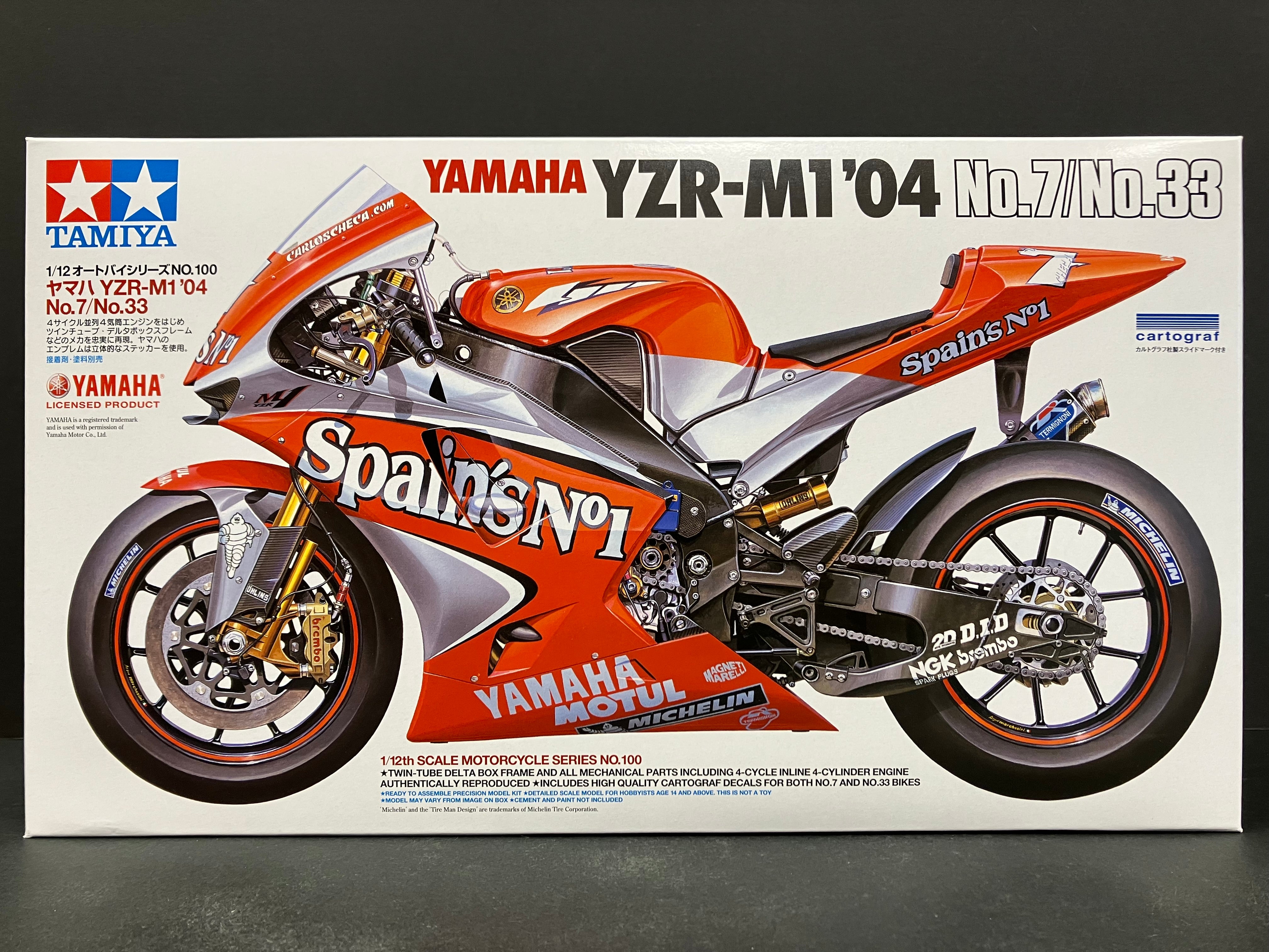 No. 100 Yamaha YZR-M1 ~ Year 2004 MotoGP Version [No.7 Carlos Checa / No.33 Marco Melandri]