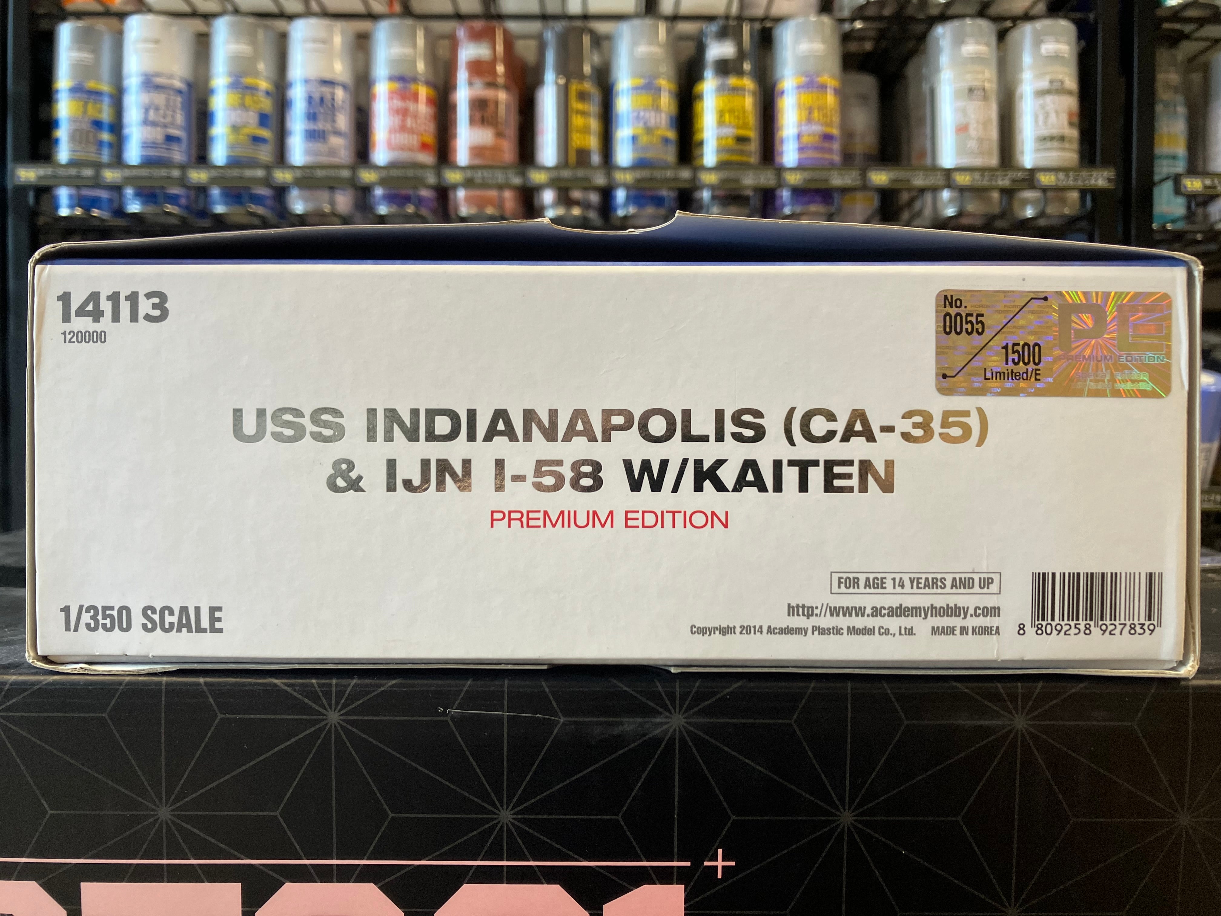 Battleship Series No. 14113 1/350 Scale USS Indianapolis (CA-35) & IJN I-58 w/Kaiten (伊号第五十八潜水艦 - 人間魚雷回天) - Premium Edition (Limited Edition)