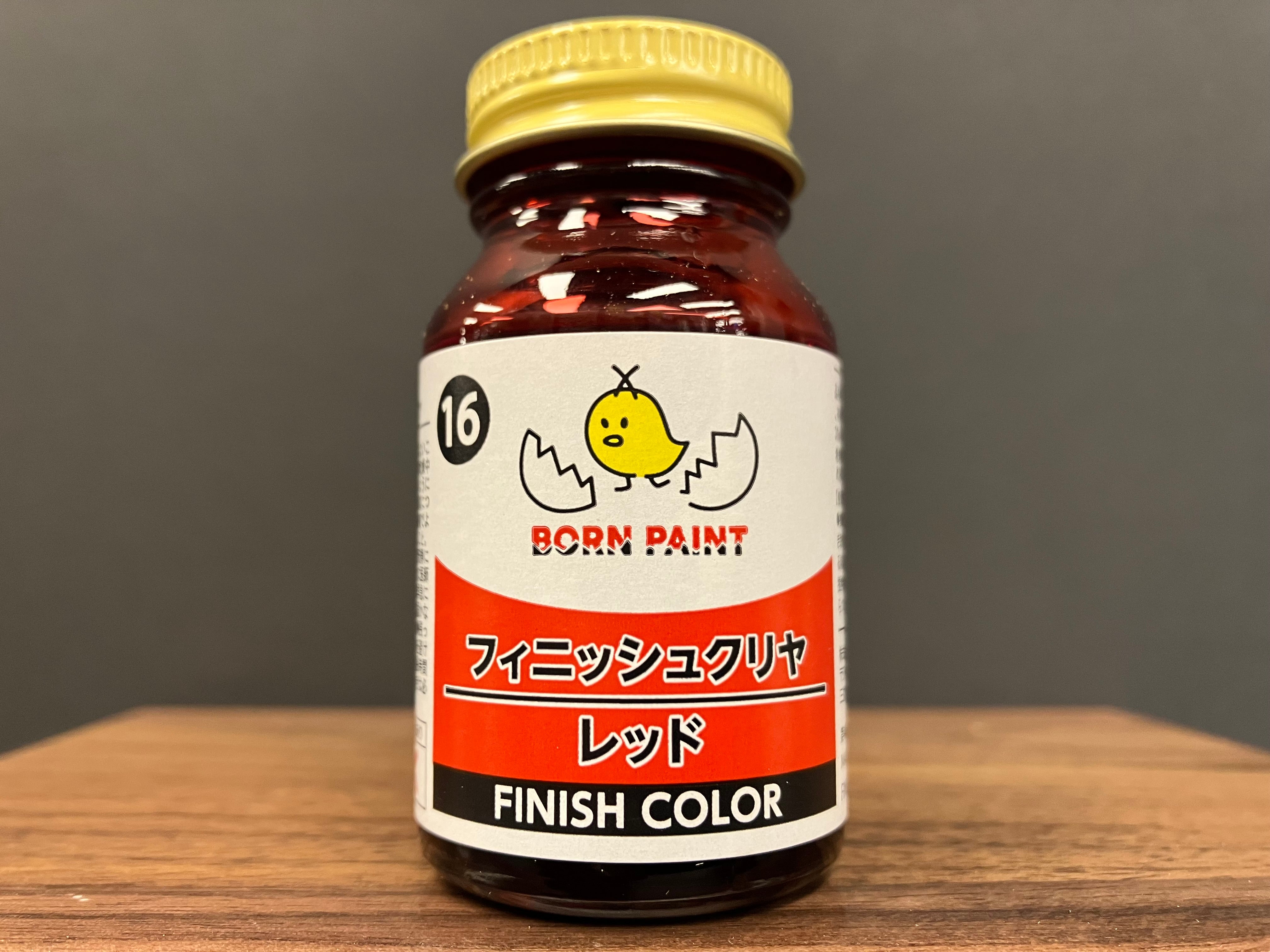 No. 16 Finish Color Clear Red [低侵蝕 - 亮光澤透明紅] (フィニッシュクリヤ レッド) 30 ml