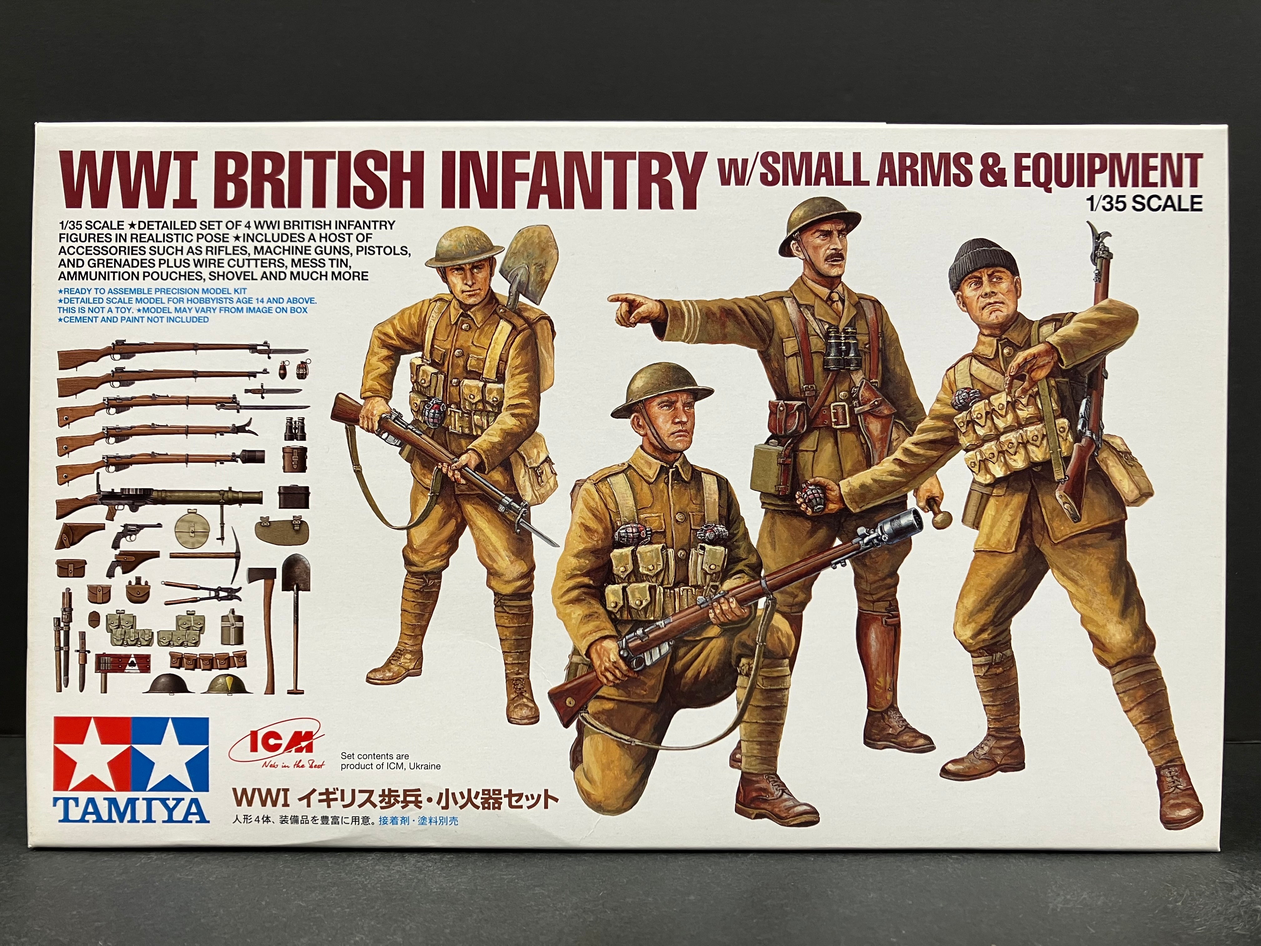 1/35 Scale Military Miniature Series: No. 32409 WWI British Infantry w/Small Arms & Equipment
