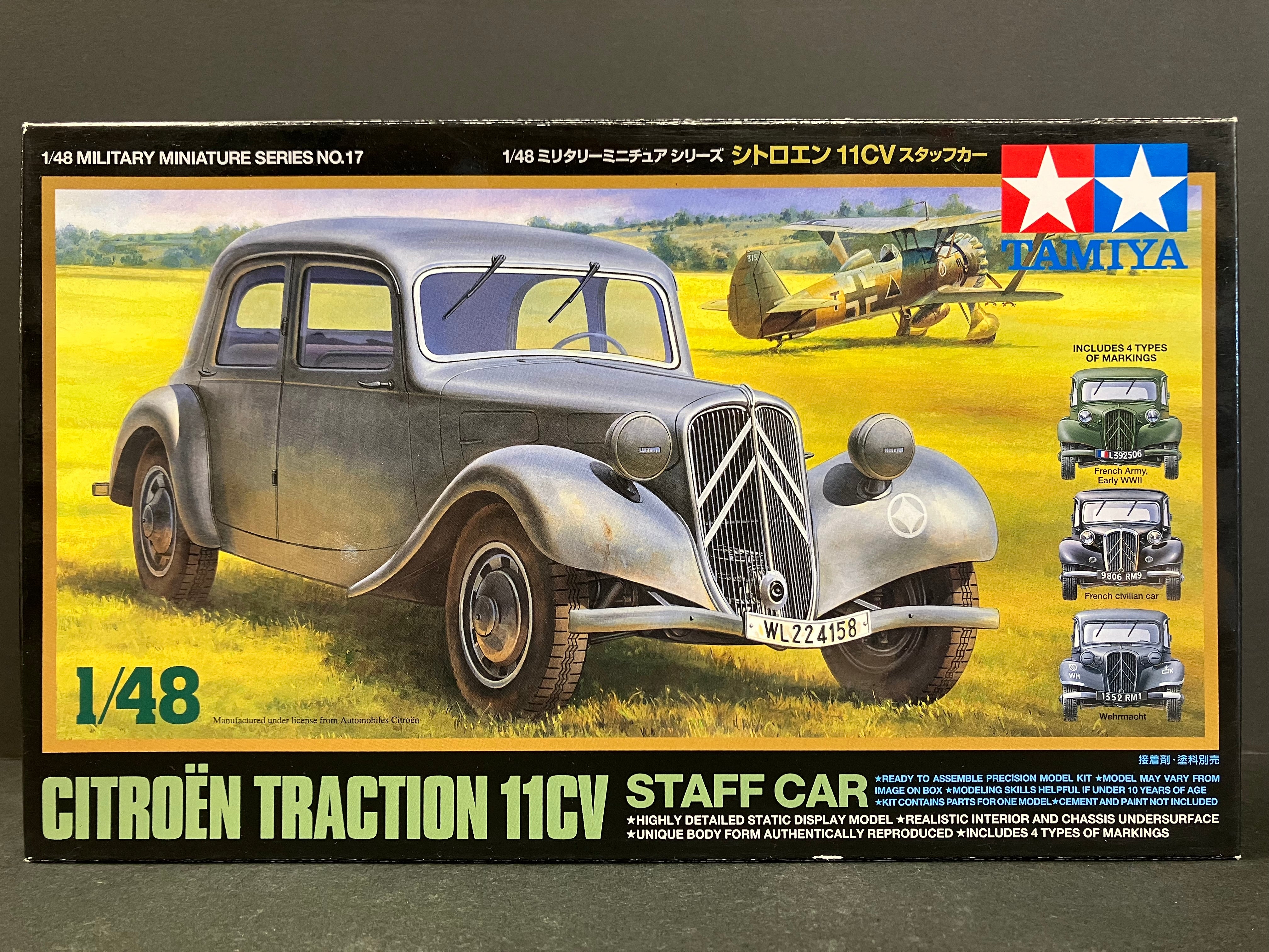 1/48 Scale Military Miniature Series: No. 17 Citroën Traction 11CV Staff Car