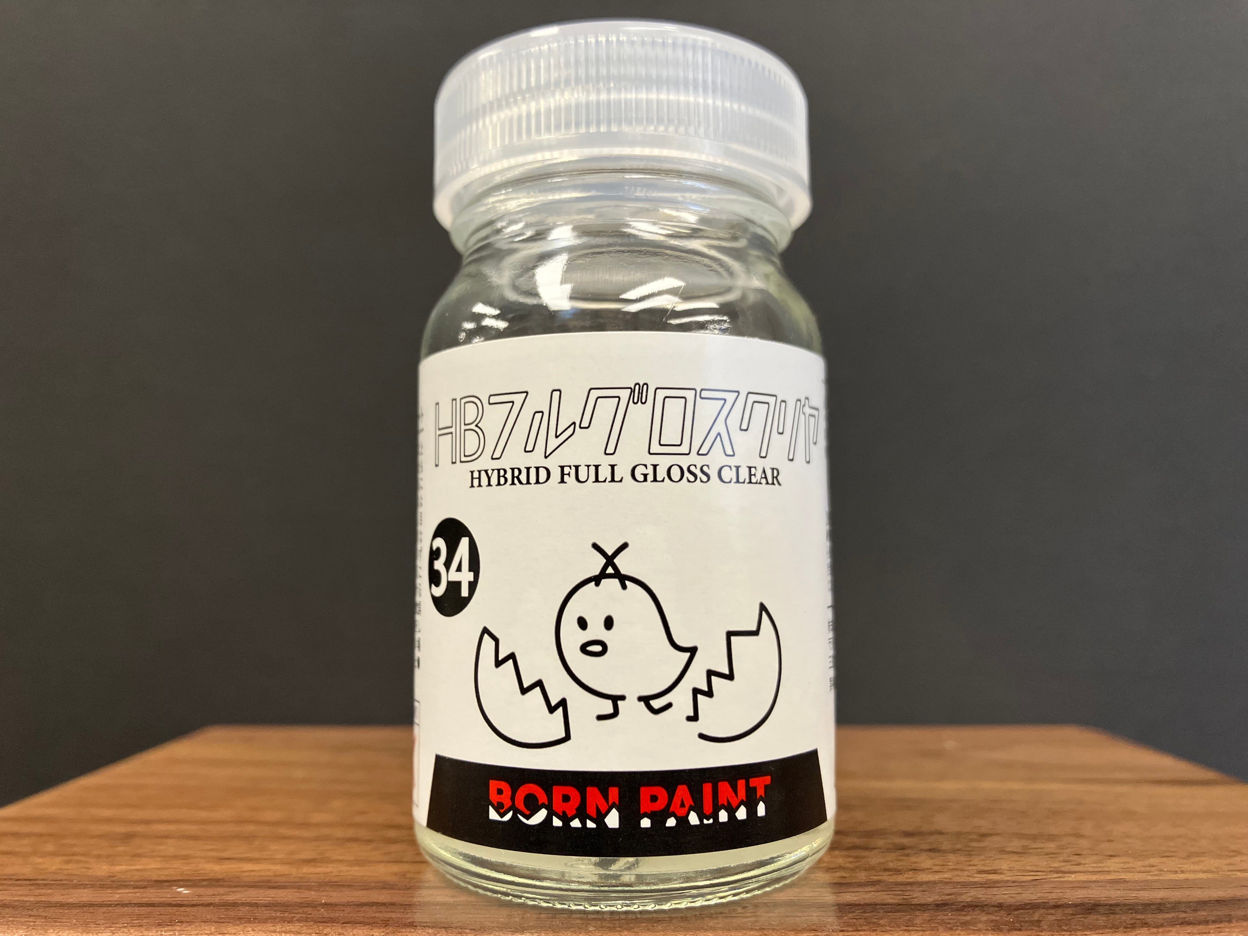 No. 34 Hybrid Full Gloss Clear [合成油性樹脂塗料 - HB 亮光澤透明面漆] (HB フルグロスクリヤ) 50 ml