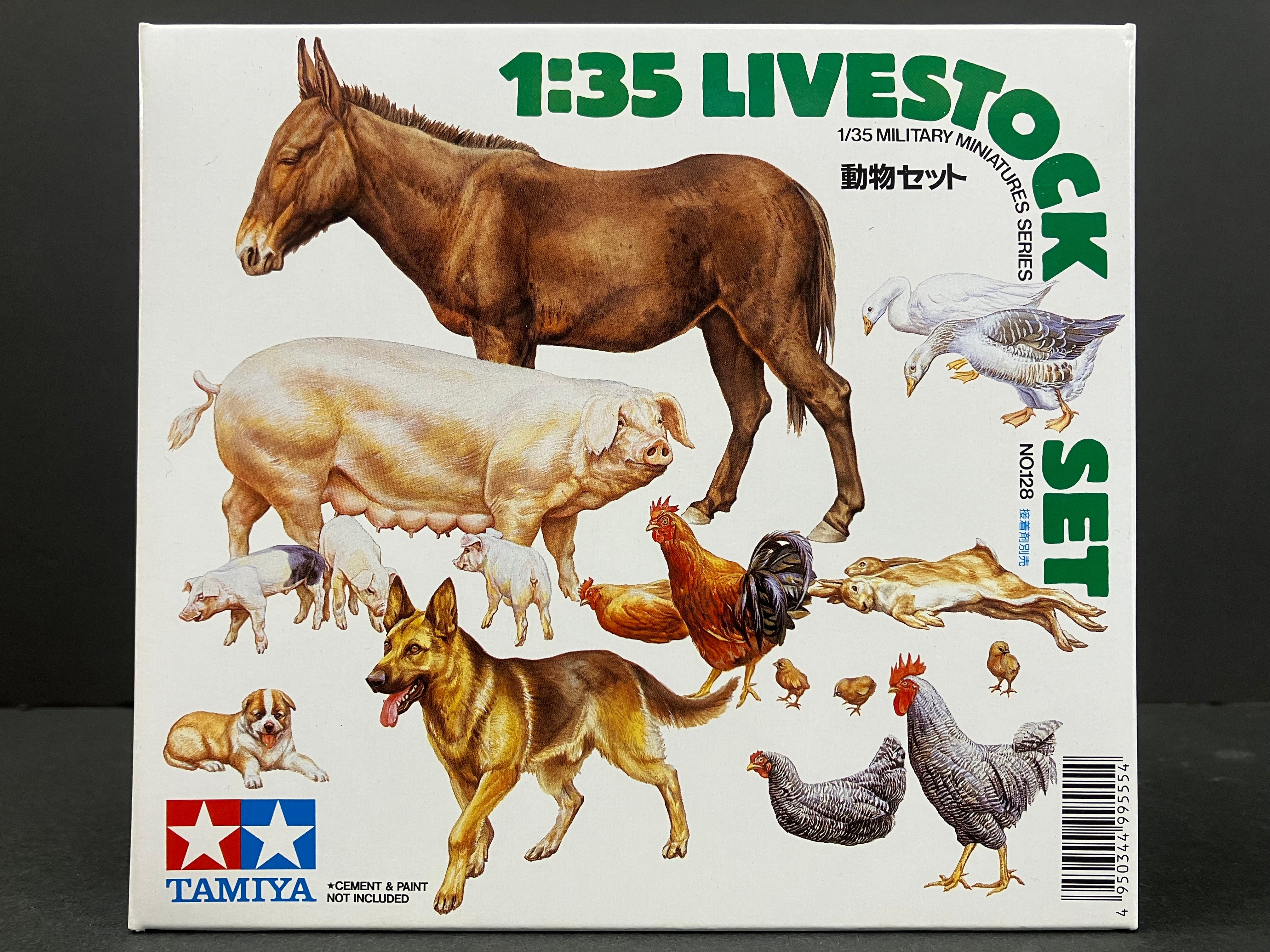 1/35 Scale Military Miniature Series: No. 128 Livestock Set [農場動物/牲畜套裝]