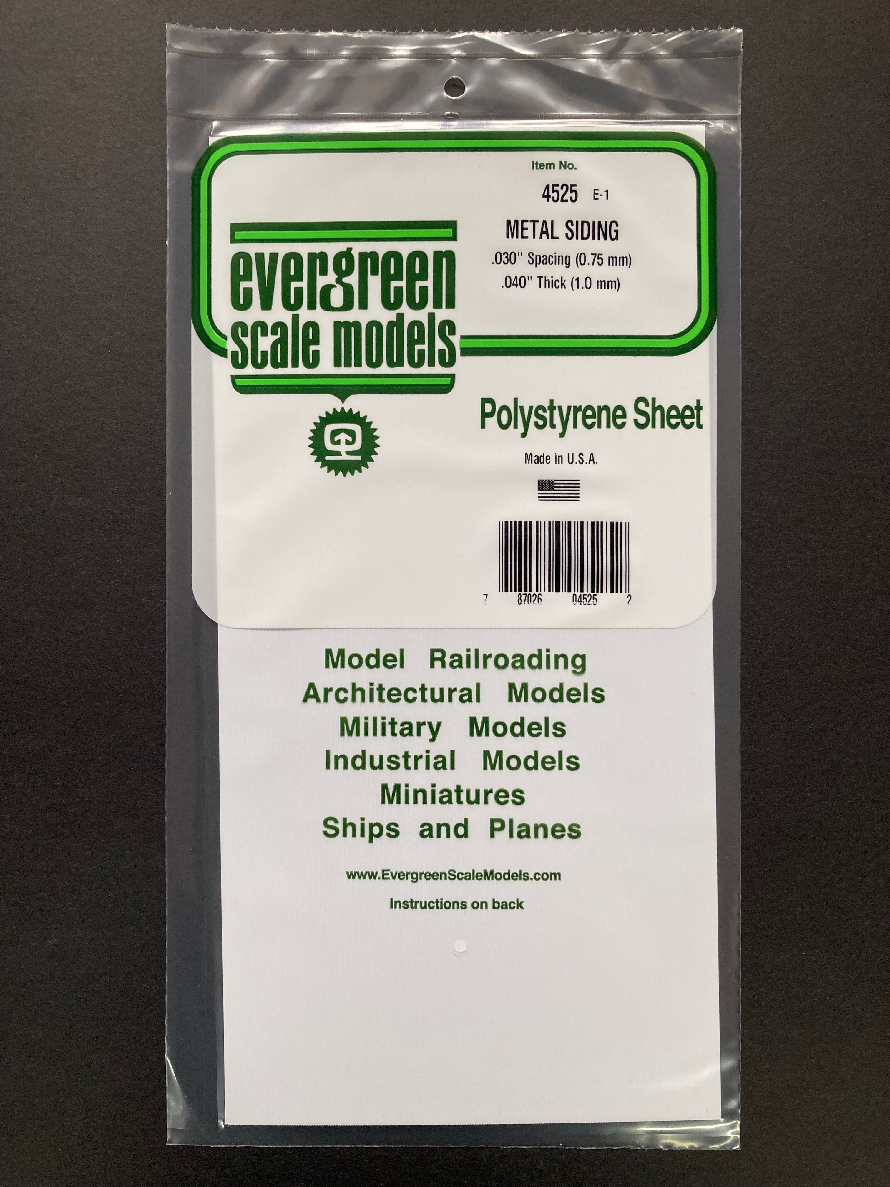 0.75 mm Spacing Opaque White Polystyrene Corrugated Metal Siding Sheet (1 Piece) Item No: 4525