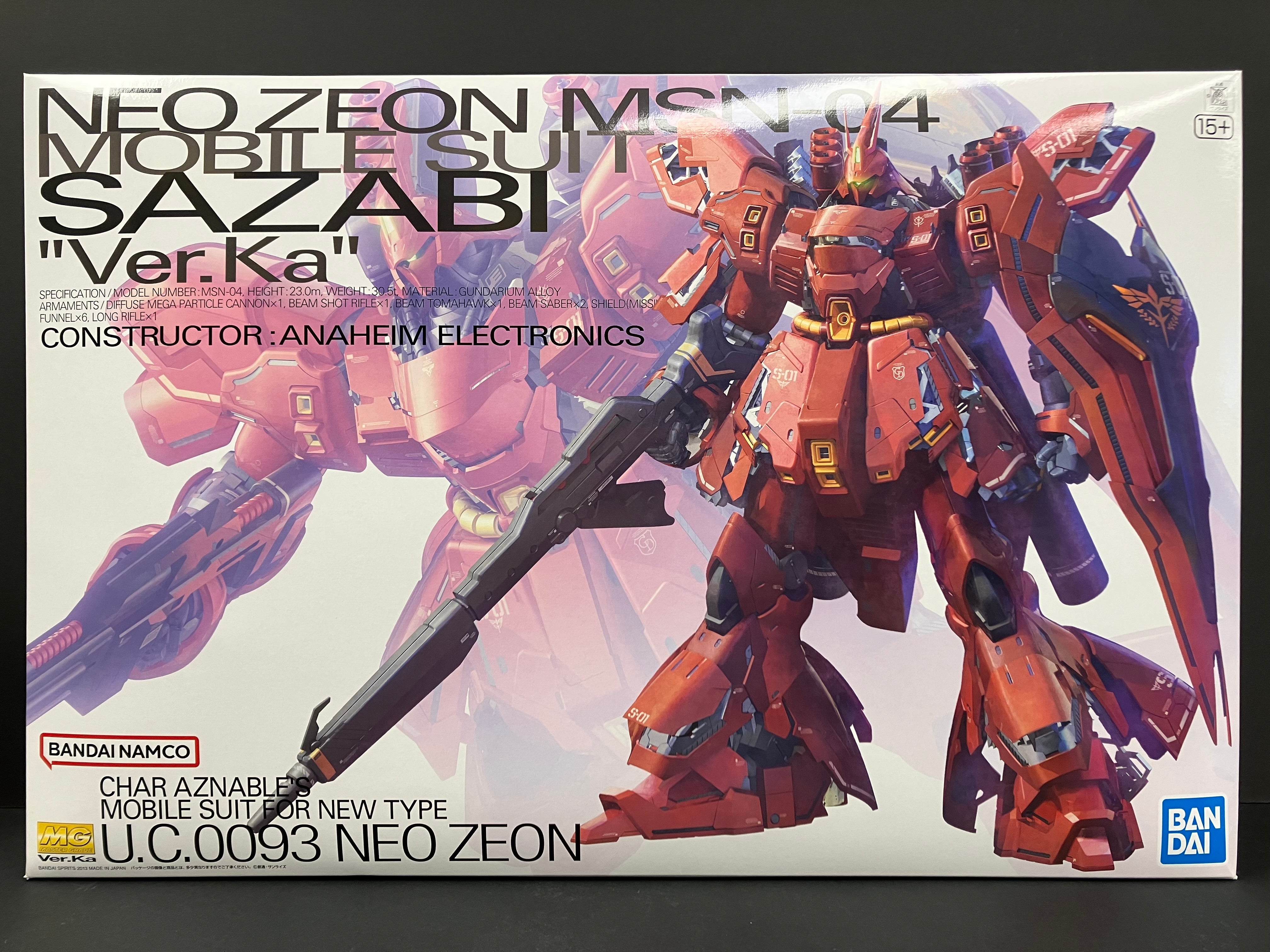 MG 1/100 Neo Zeon MSN-04 Mobile Suit Sazabi Char Aznable's Mobile Suit for Newtype Version Ka