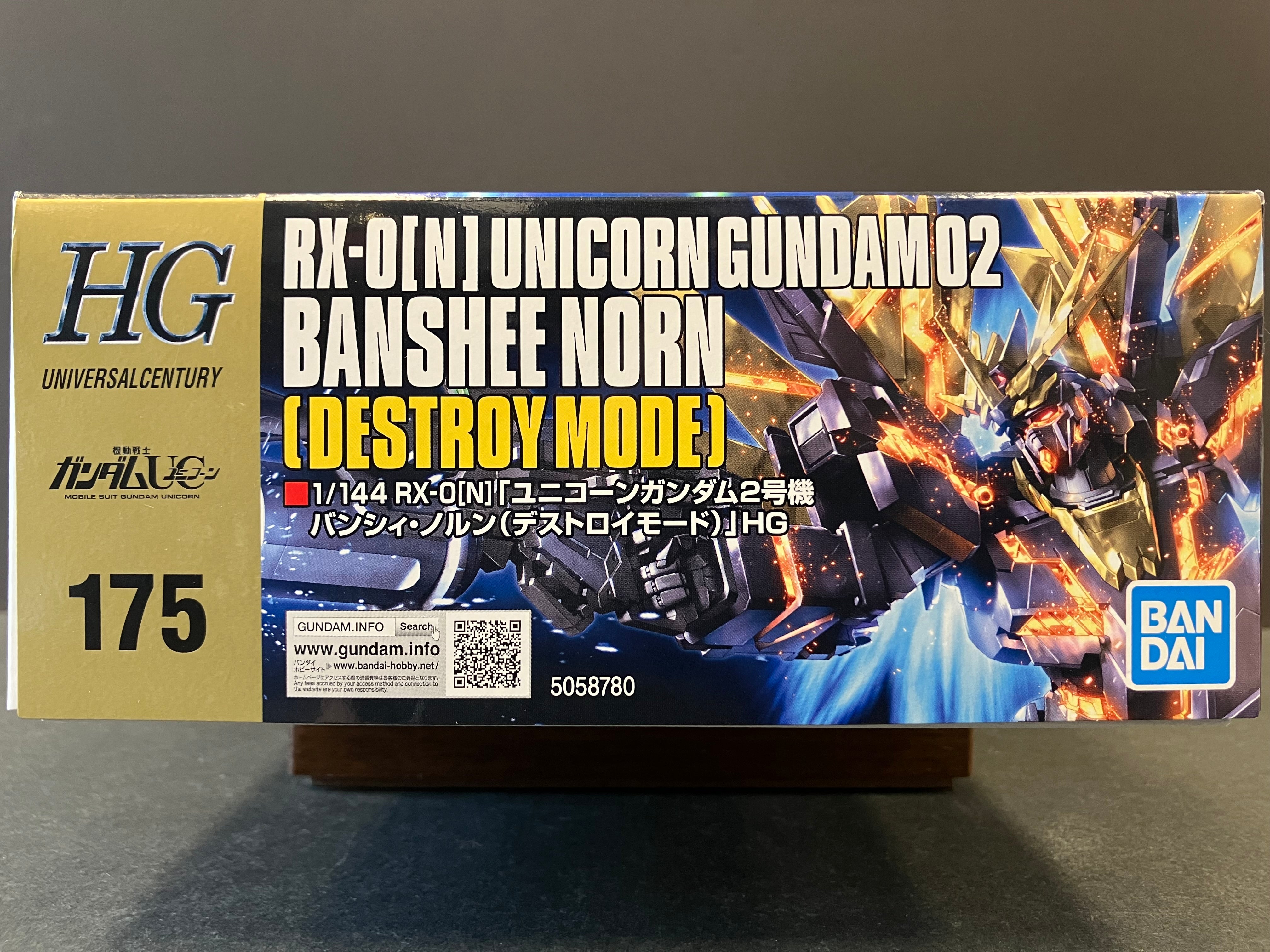 HGUC 1/144 No. 175 RX-0 [N] Unicorn Gundam 02 Banshee Norn (Destroy Mode) Full Psycho-Frame Prototype Mobile Suit [獨角獸高達 2號機 報喪女妖 諾恩 (毀滅模式)]