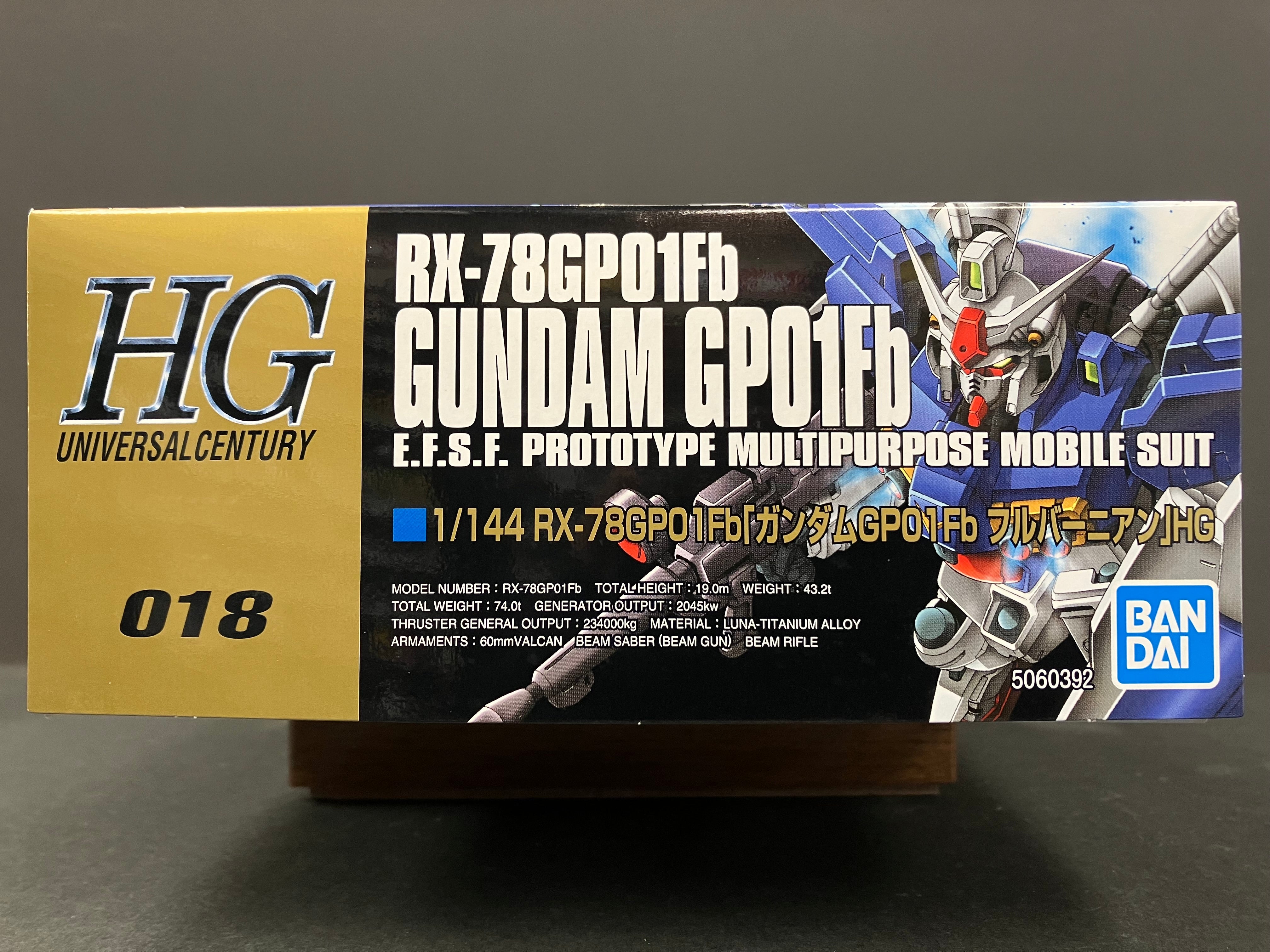 HGUC 1/144 No. 018 RX-78GP01Fb Gundam GP01Fb E.F.S.F. Prototype Multipurpose Mobile Suit [高達 GP01-Fb]