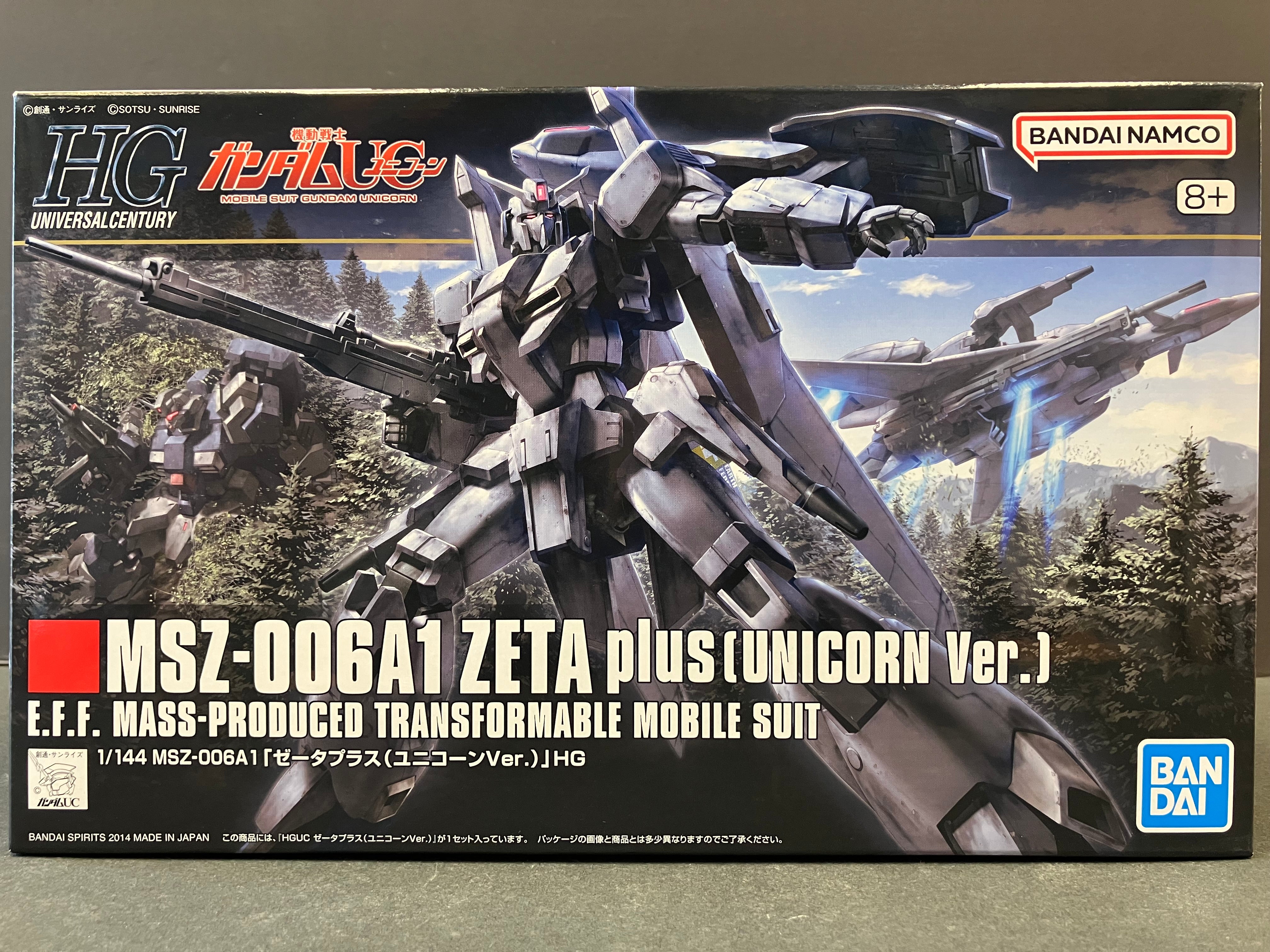 HGUC 1/144 No. 182 MSZ-006A1 Zeta Plus (Unicorn Version) E.F.F. Mass-Produced Transformable Mobile Suit [Zeta Plus UC 劇場版 Ver.]
