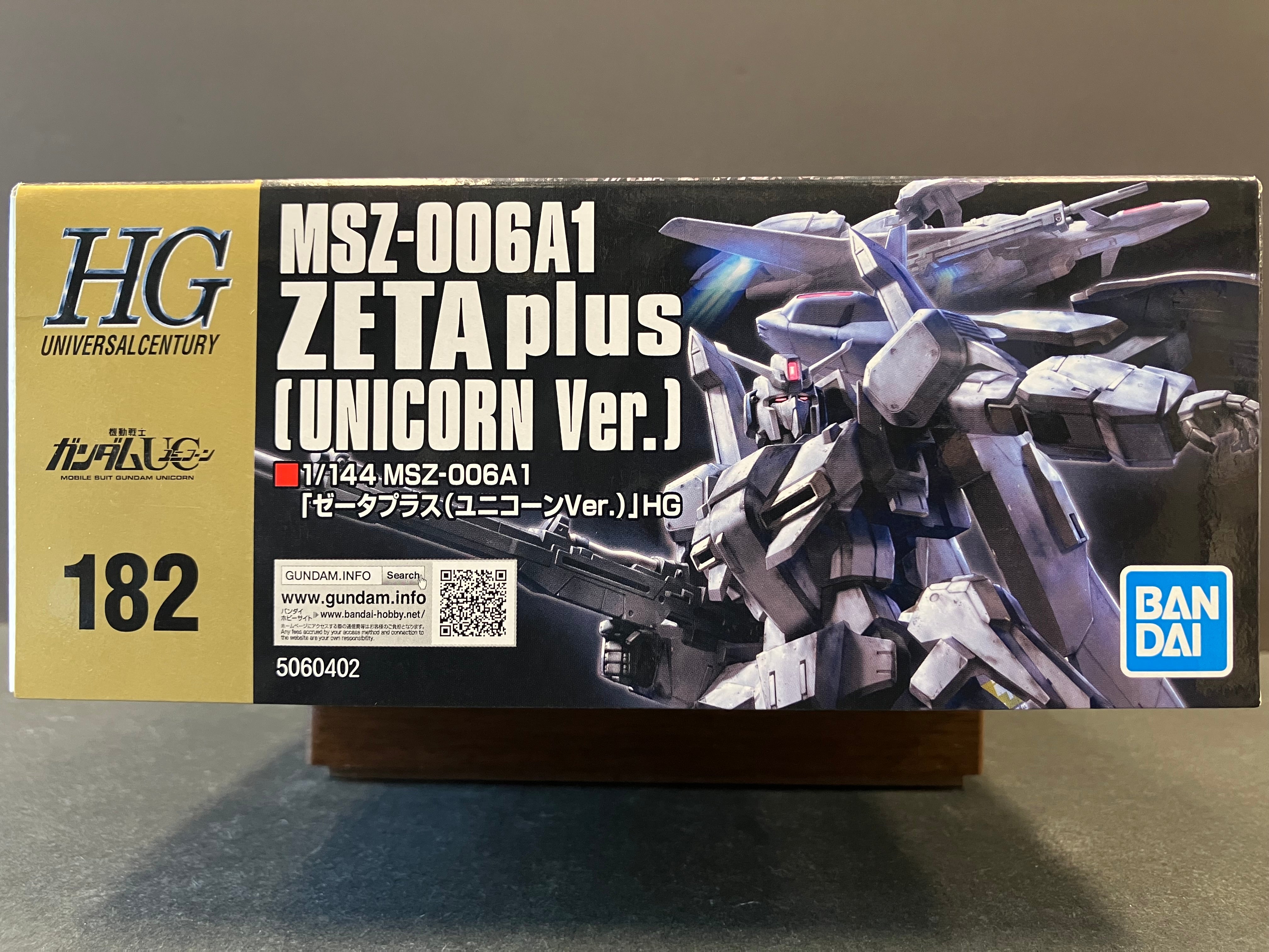 HGUC 1/144 No. 182 MSZ-006A1 Zeta Plus (Unicorn Version) E.F.F. Mass-Produced Transformable Mobile Suit [Zeta Plus UC 劇場版 Ver.]