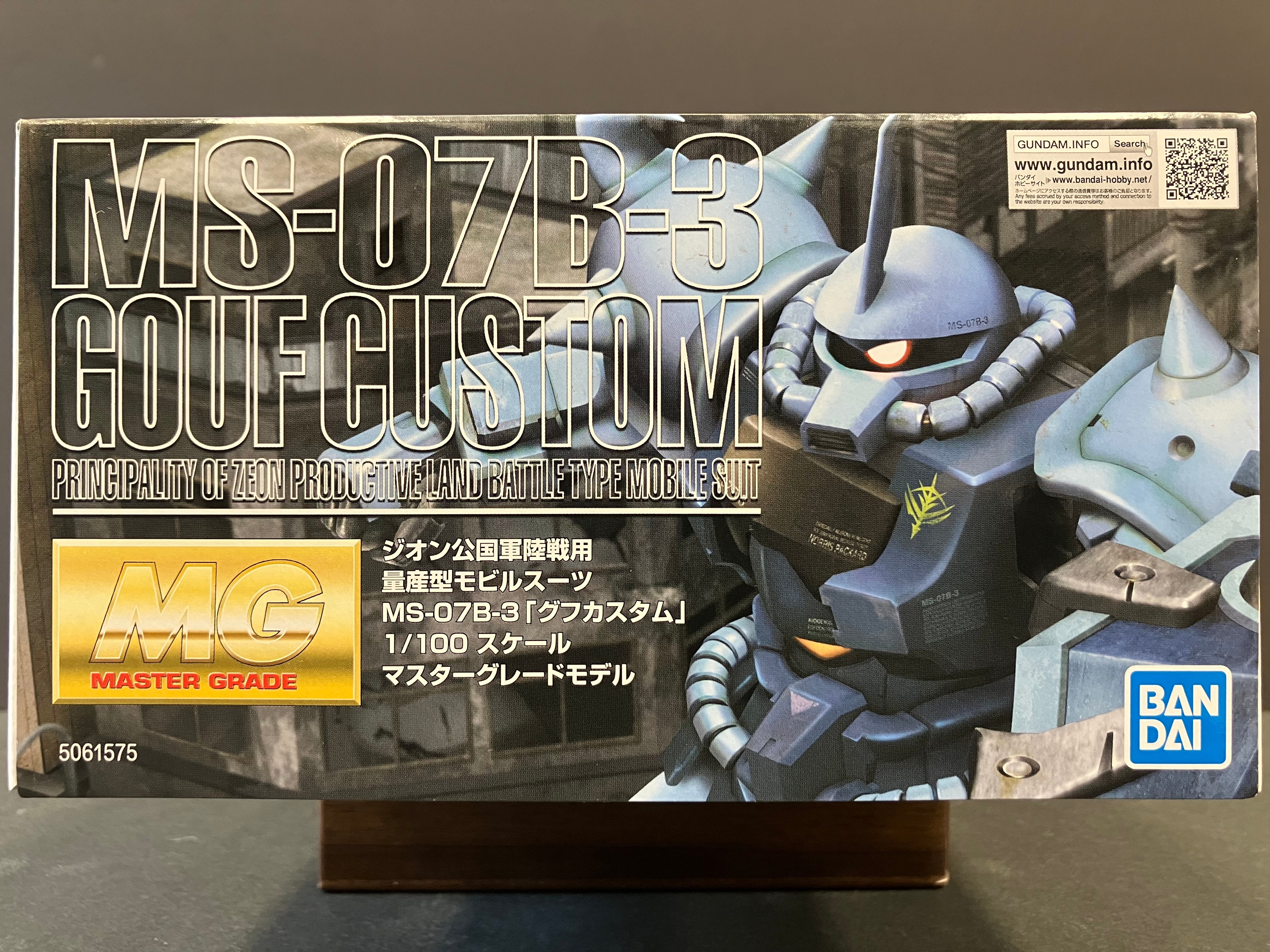 MG 1/100 MS-07B-3 Gouf Custom Principality of Zeon Productive Land Battle Type Mobile Suit [老虎特裝型]