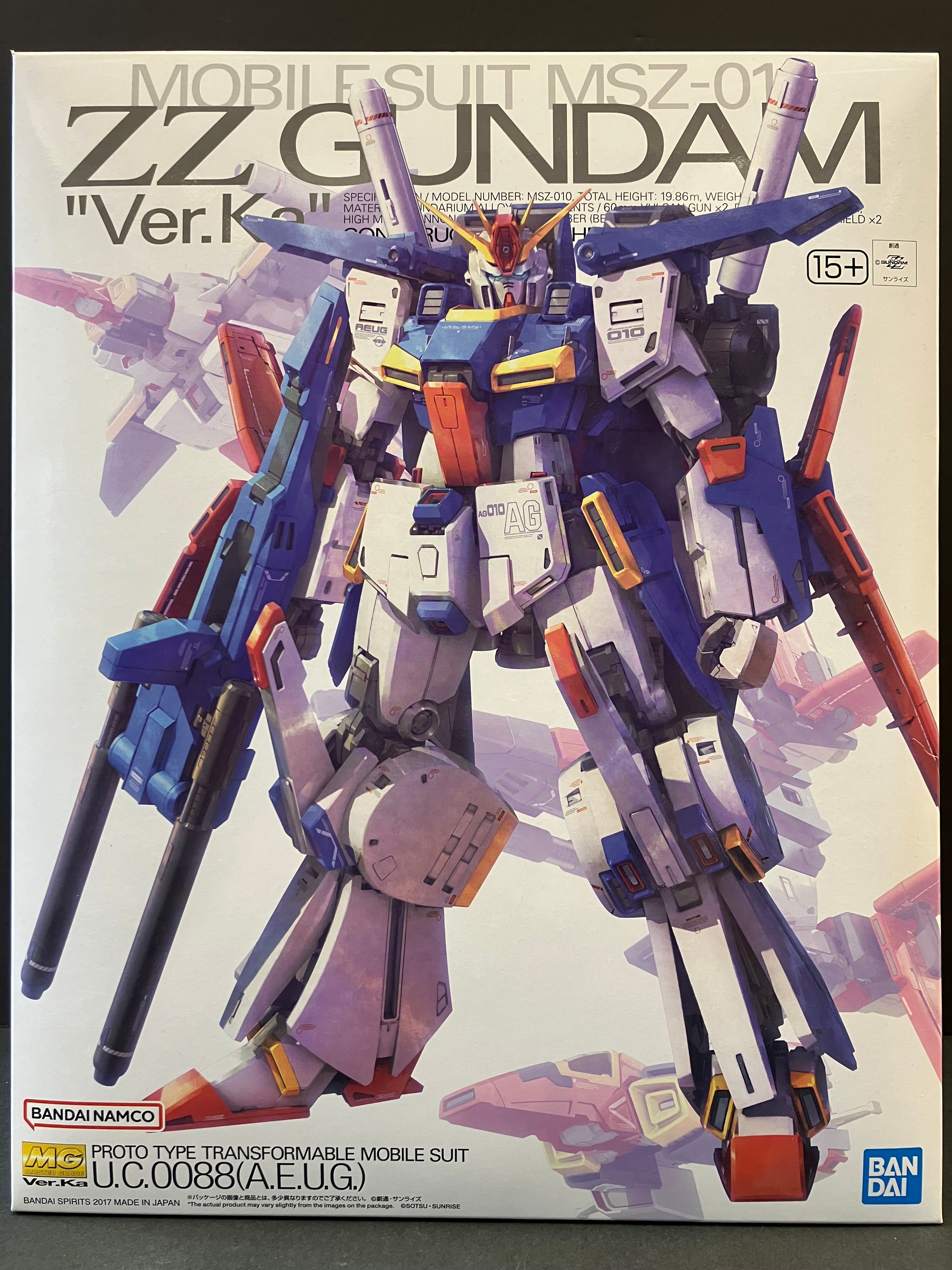 MG 1/100 Mobile Suit MSZ-010 ZZ Gundam A.E.U.G. Prototype Transformable Mobile Suit Version Ka [ZZ 高達 Ver. Ka]