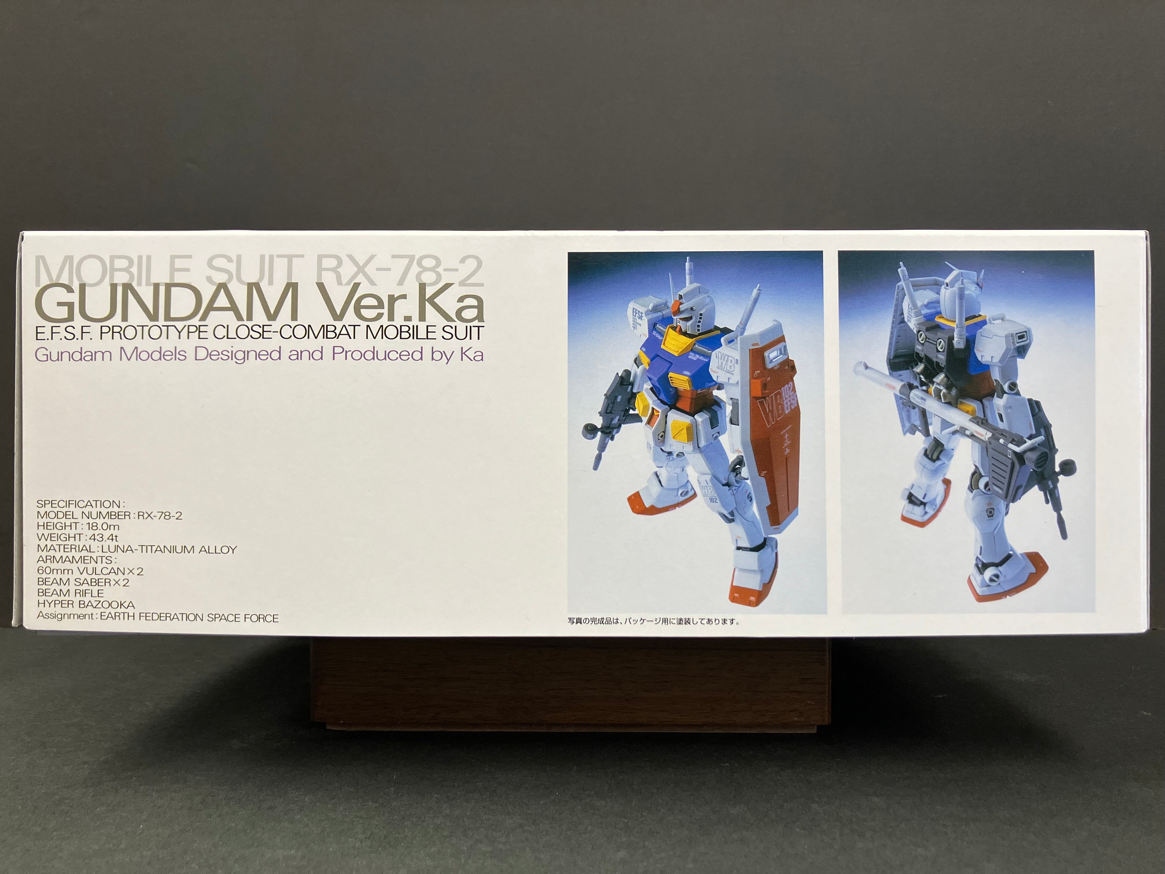 MG 1/100 Mobile Suit RX-78-2 Gundam E.F.S.F. Prototype Close-Combat Mobile Suit Version Ka [元祖高達 Ver. Ka]